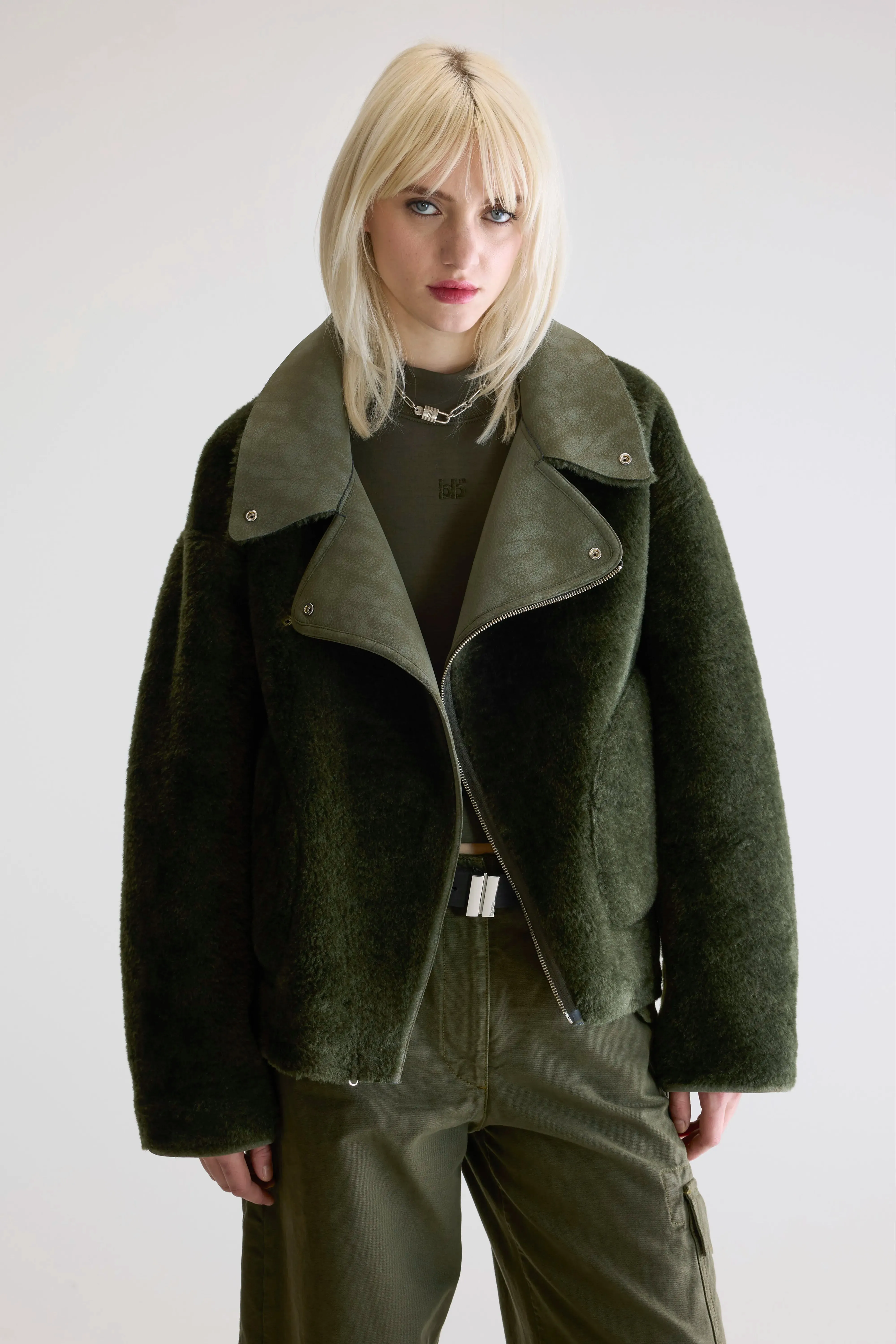 Hedwee biker jacket (252 / W / FOREST) sold by Bellerose product image thumbnail 3