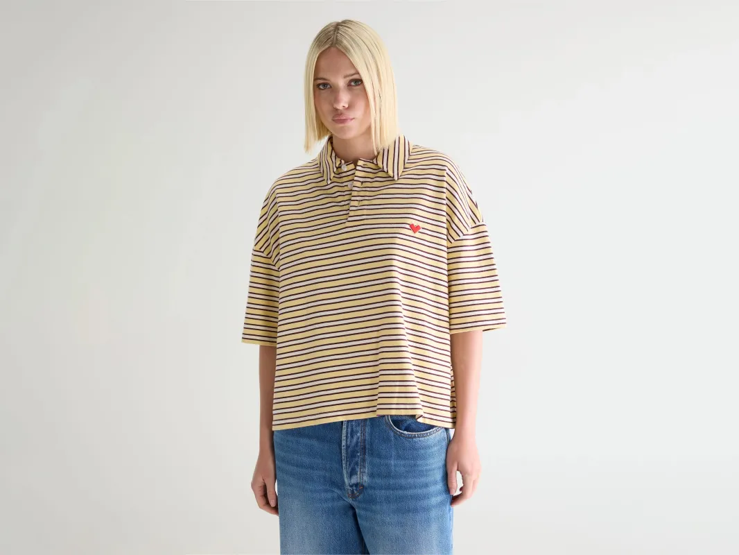 Foolo short-sleeve polo (252 / W / STRIPE A) sold by Bellerose
