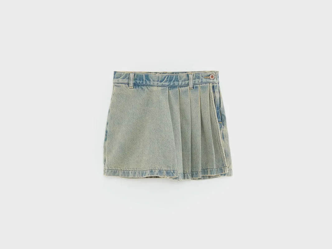 Waves mini skort (252 / G / USED BLUE) sold by Bellerose