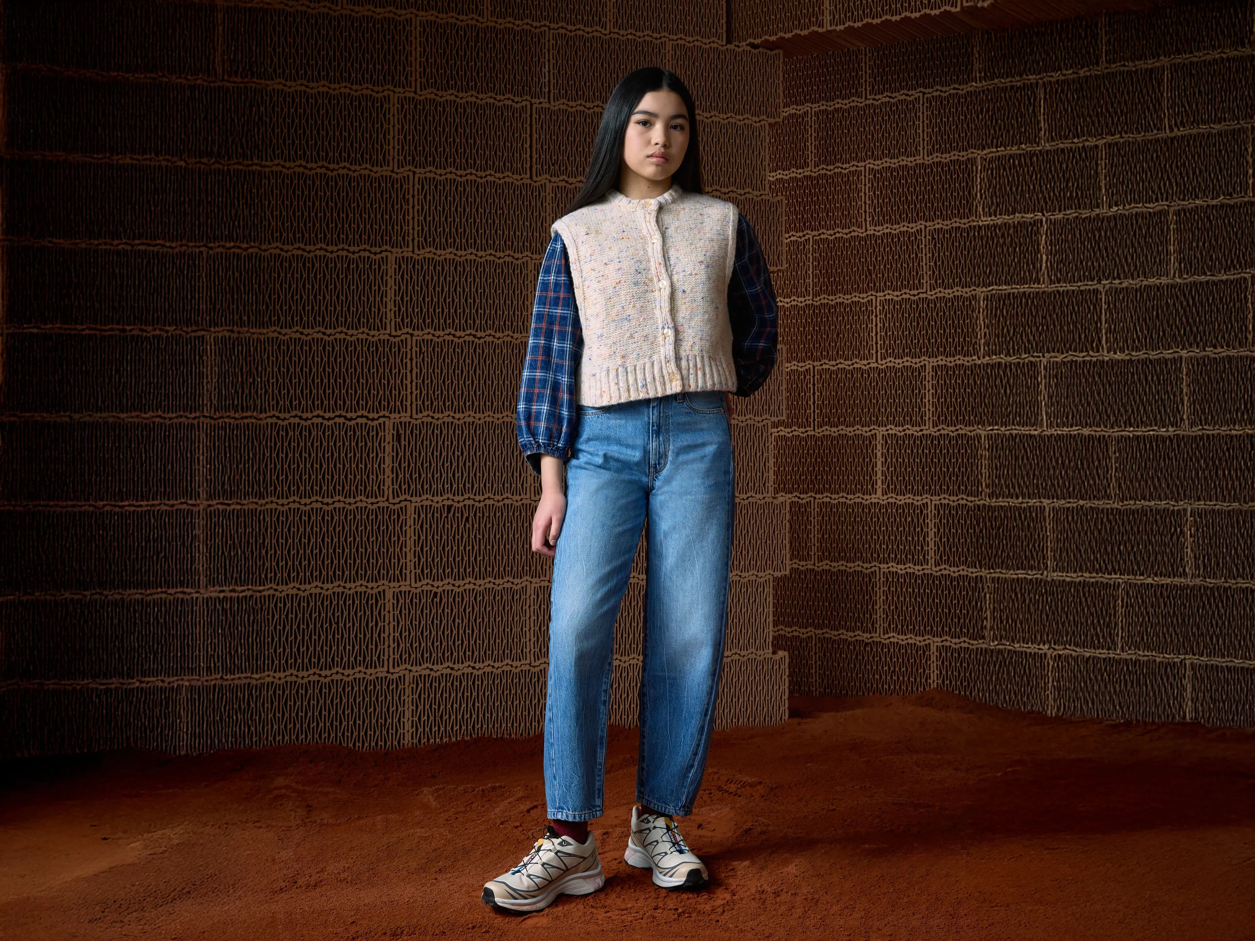 Agagi sleeveless cardigan (252 / G / COMBO A) sold by Bellerose