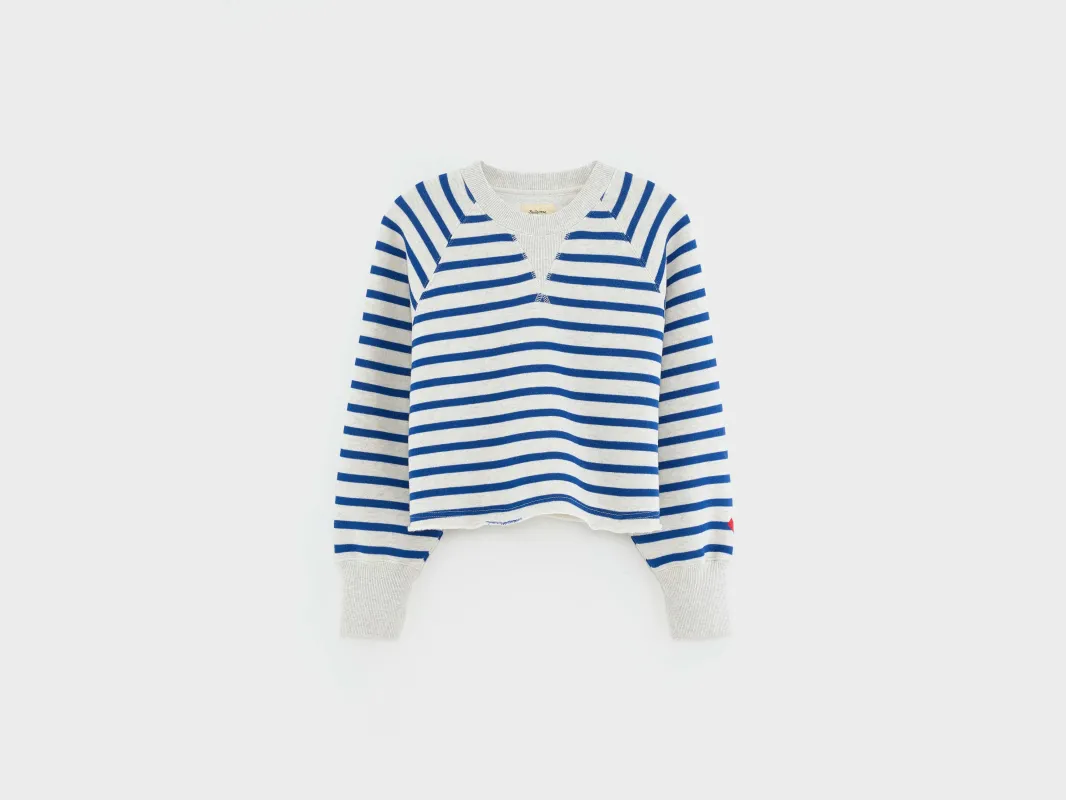 Fabina cropped sweatshirt (252 / G / STRIPE A) made by Bellerose