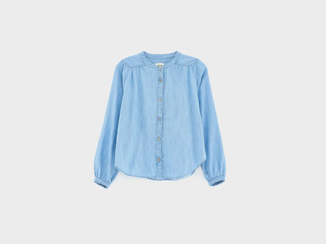 Hopsa denim blouse (252 / G / LT BLUE STONE) sold by Bellerose