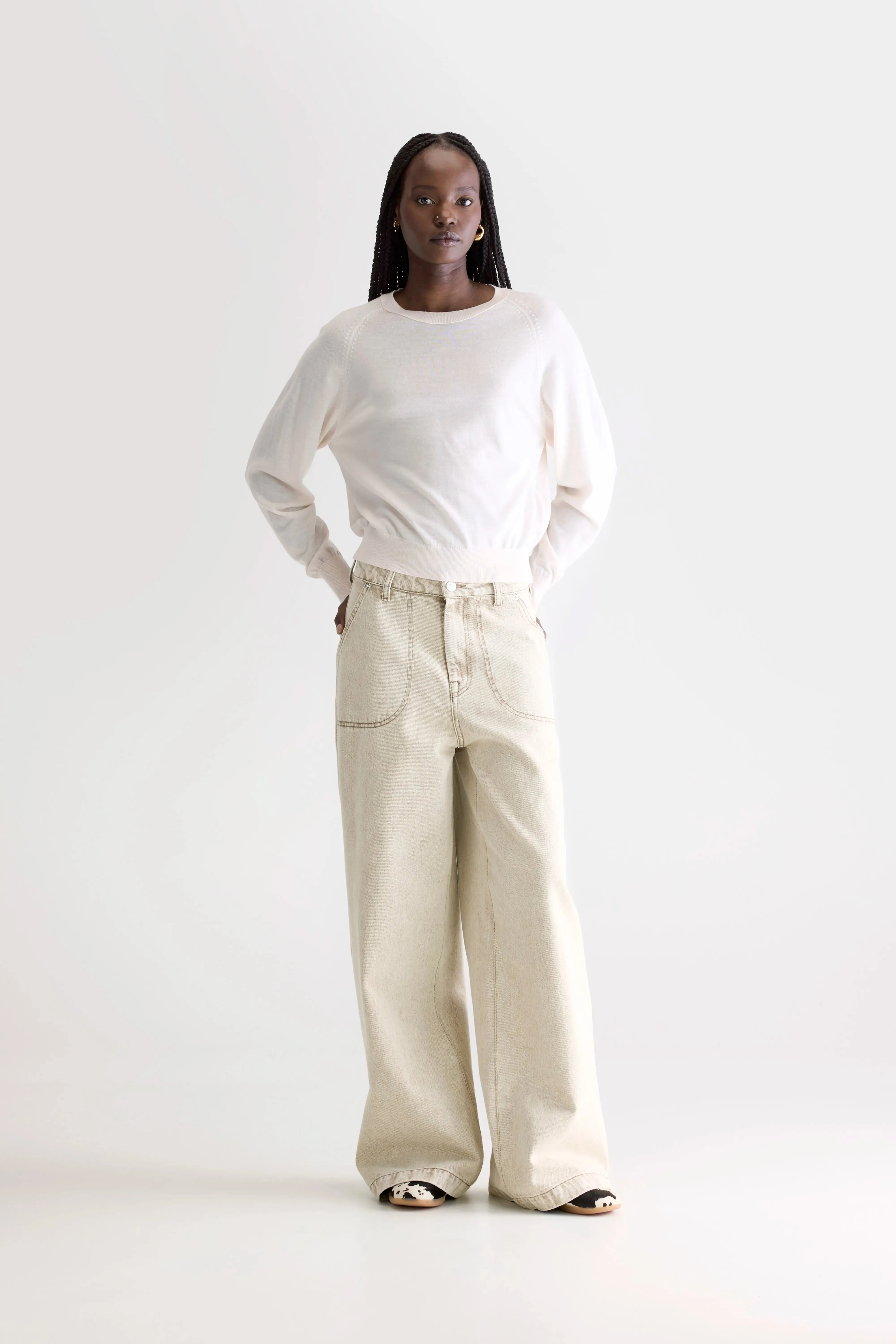 Delen classic crewneck sweater (252 / W / IVORY) sold by Bellerose product image thumbnail 3