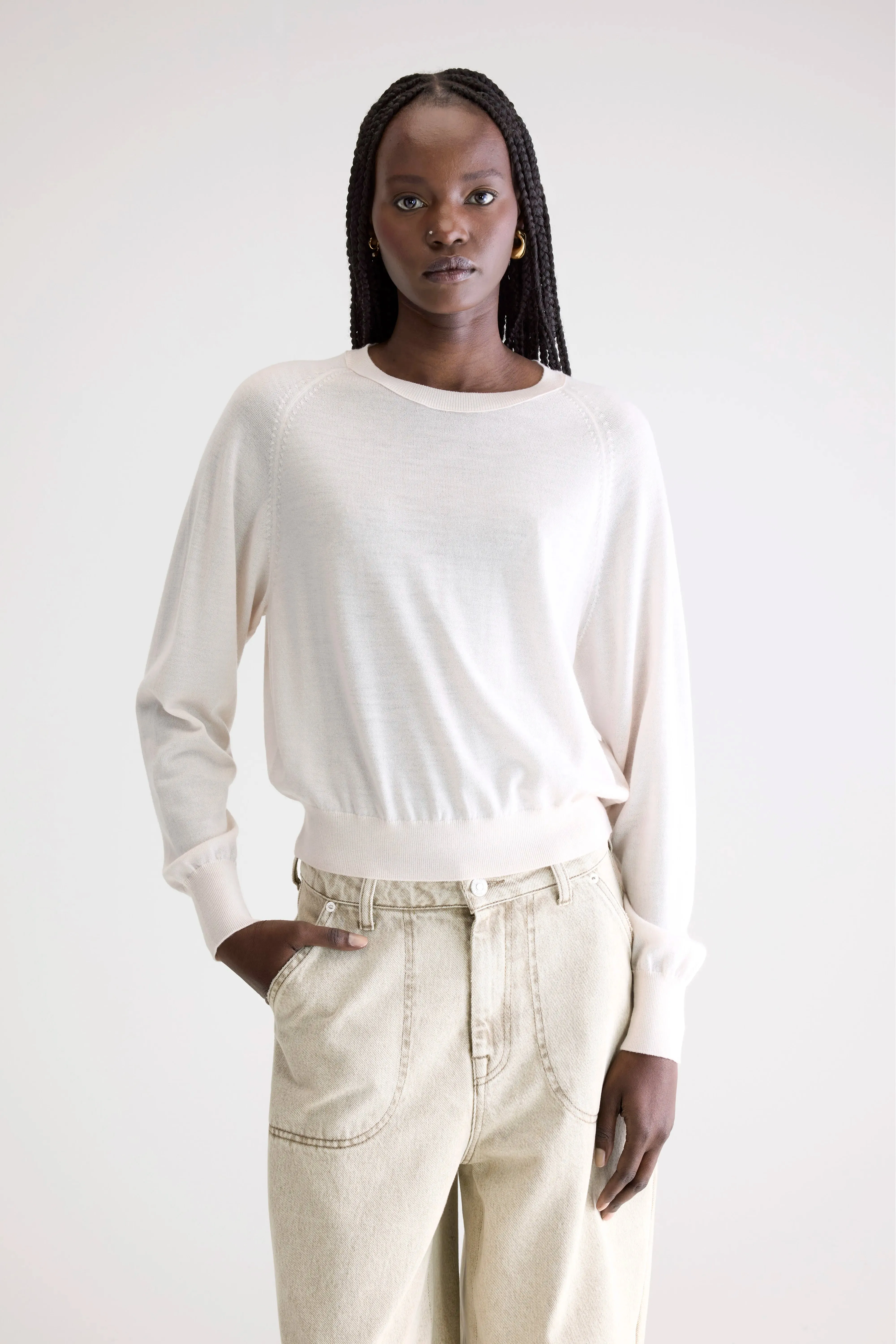 Delen classic crewneck sweater (252 / W / IVORY) sold by Bellerose product image thumbnail 2