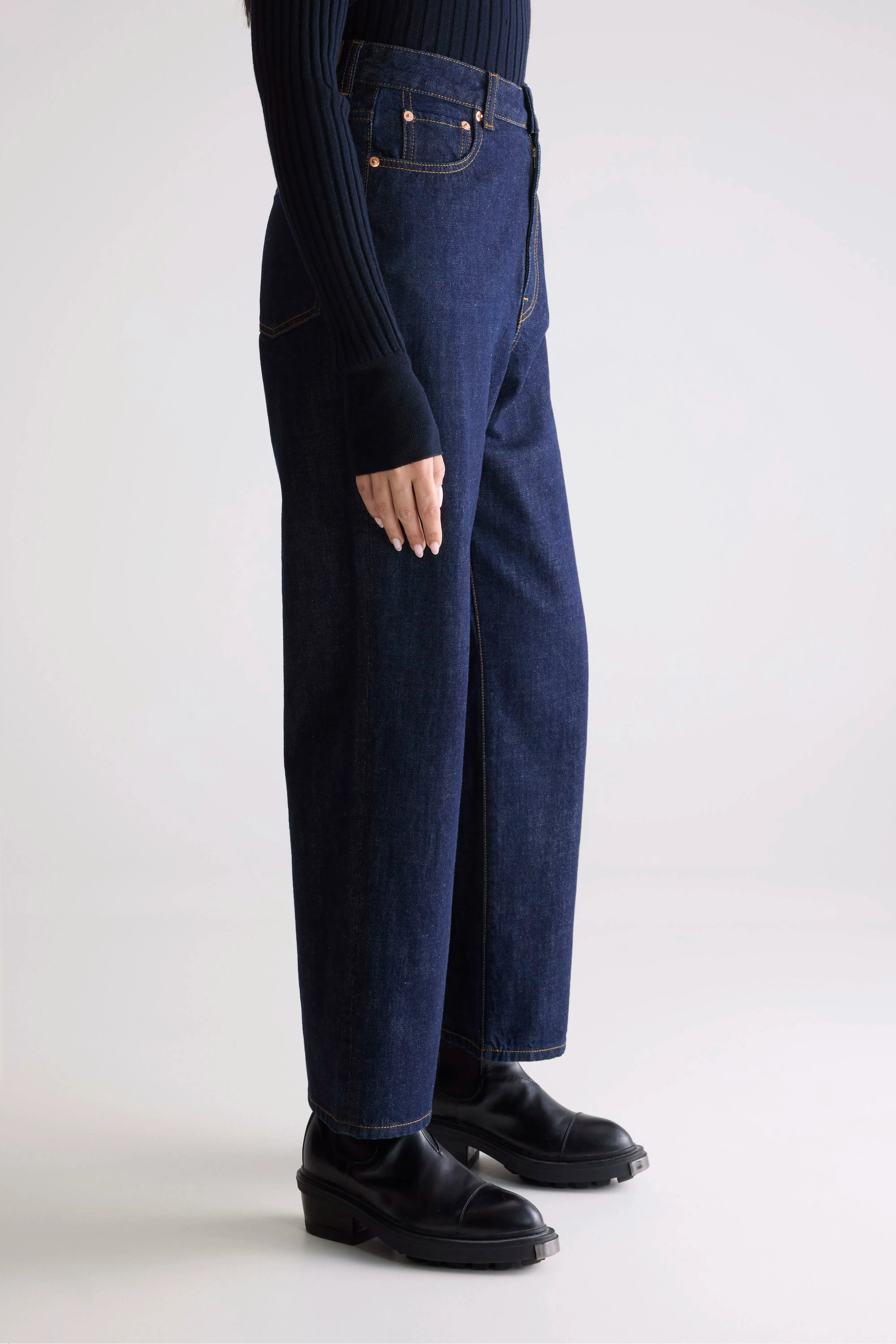 Denim N. 61 wide jeans (252 / W / BLUE RINSE) sold by Bellerose product image thumbnail 5