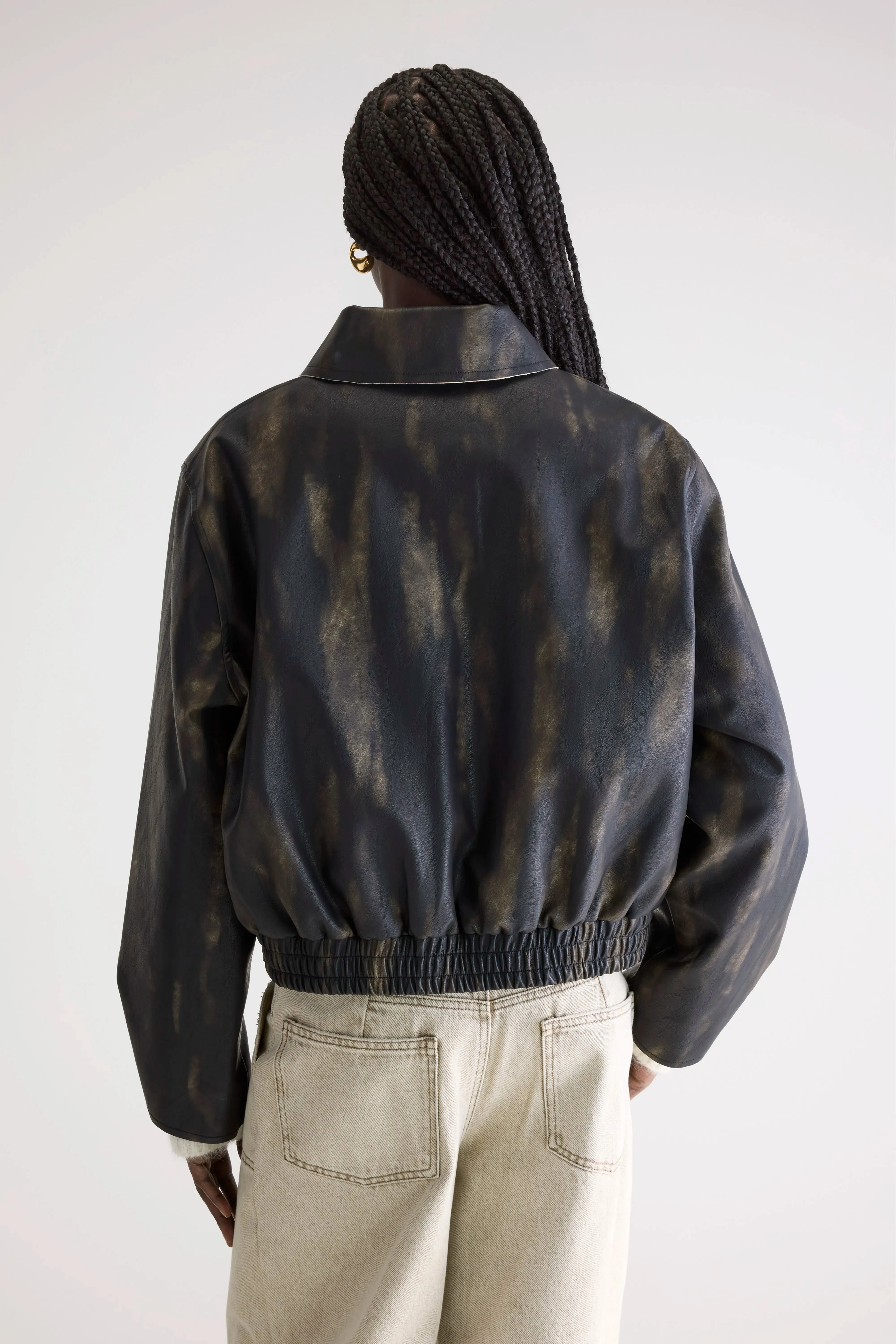 Harred faux-leather jacket (252 / W / BLACK SAND) sold by Bellerose product image thumbnail 4