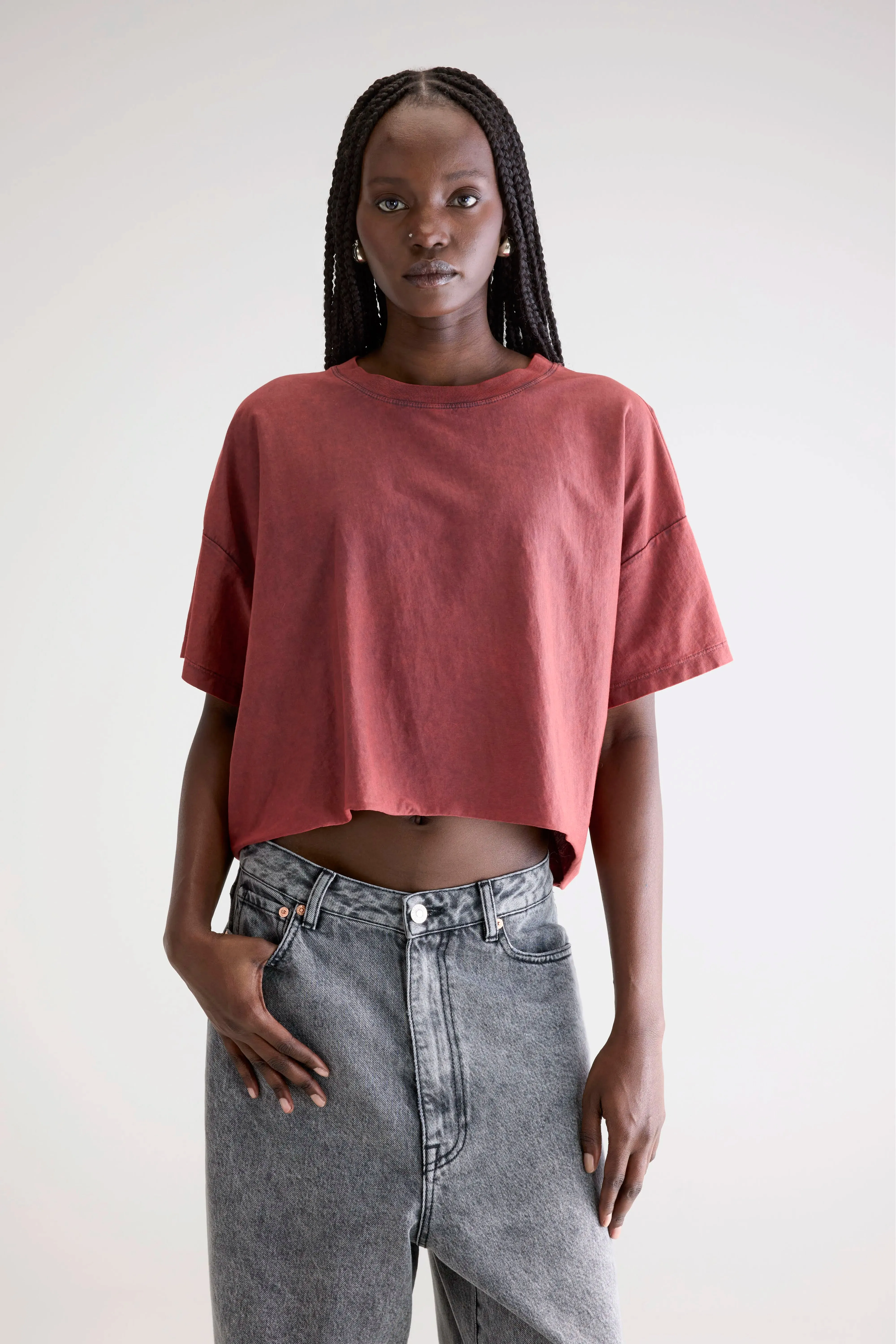 Farpy cropped t-shirt (252 / W / WINE) sold by Bellerose product image thumbnail 2