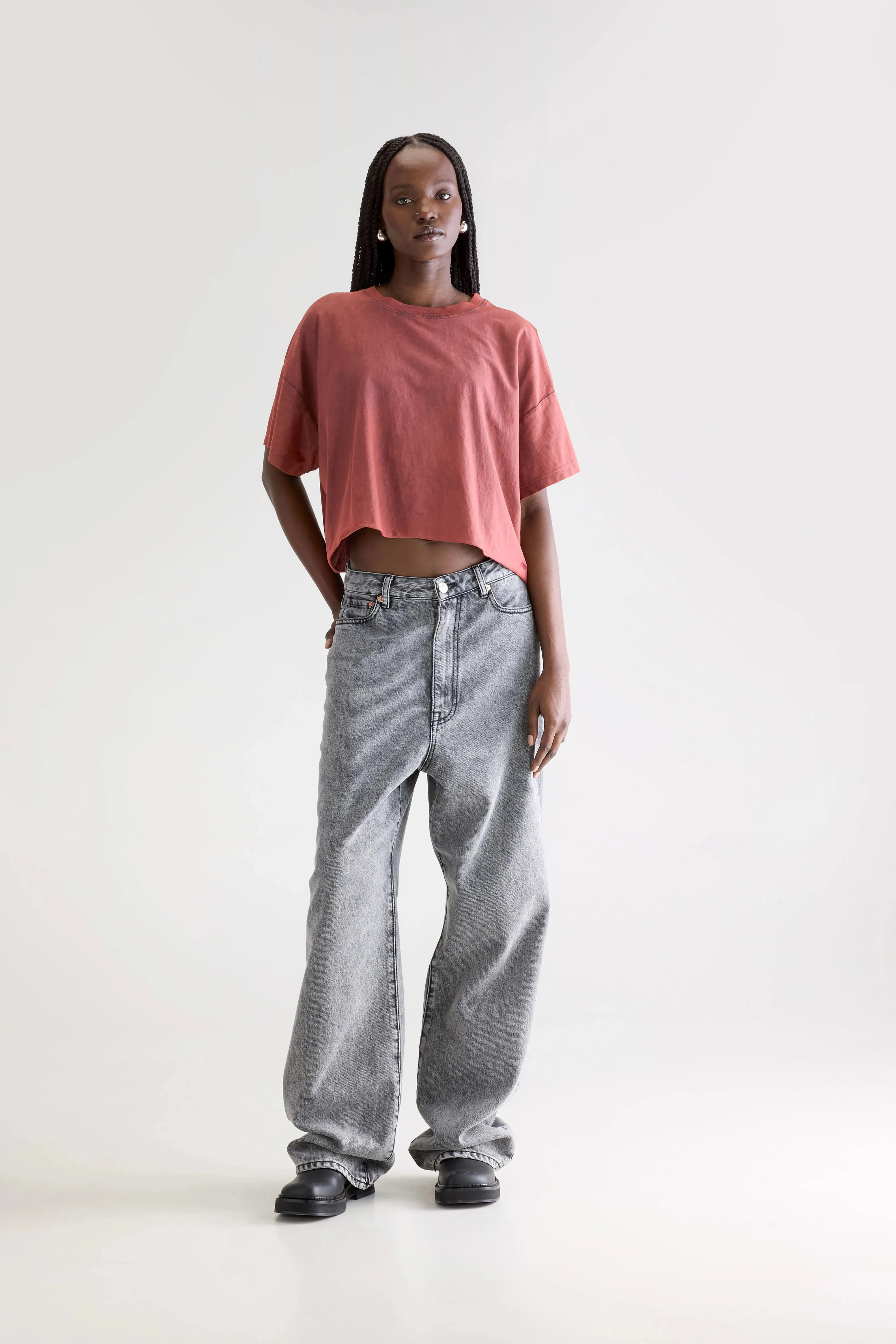 Farpy cropped t-shirt (252 / W / WINE) sold by Bellerose product image thumbnail 3