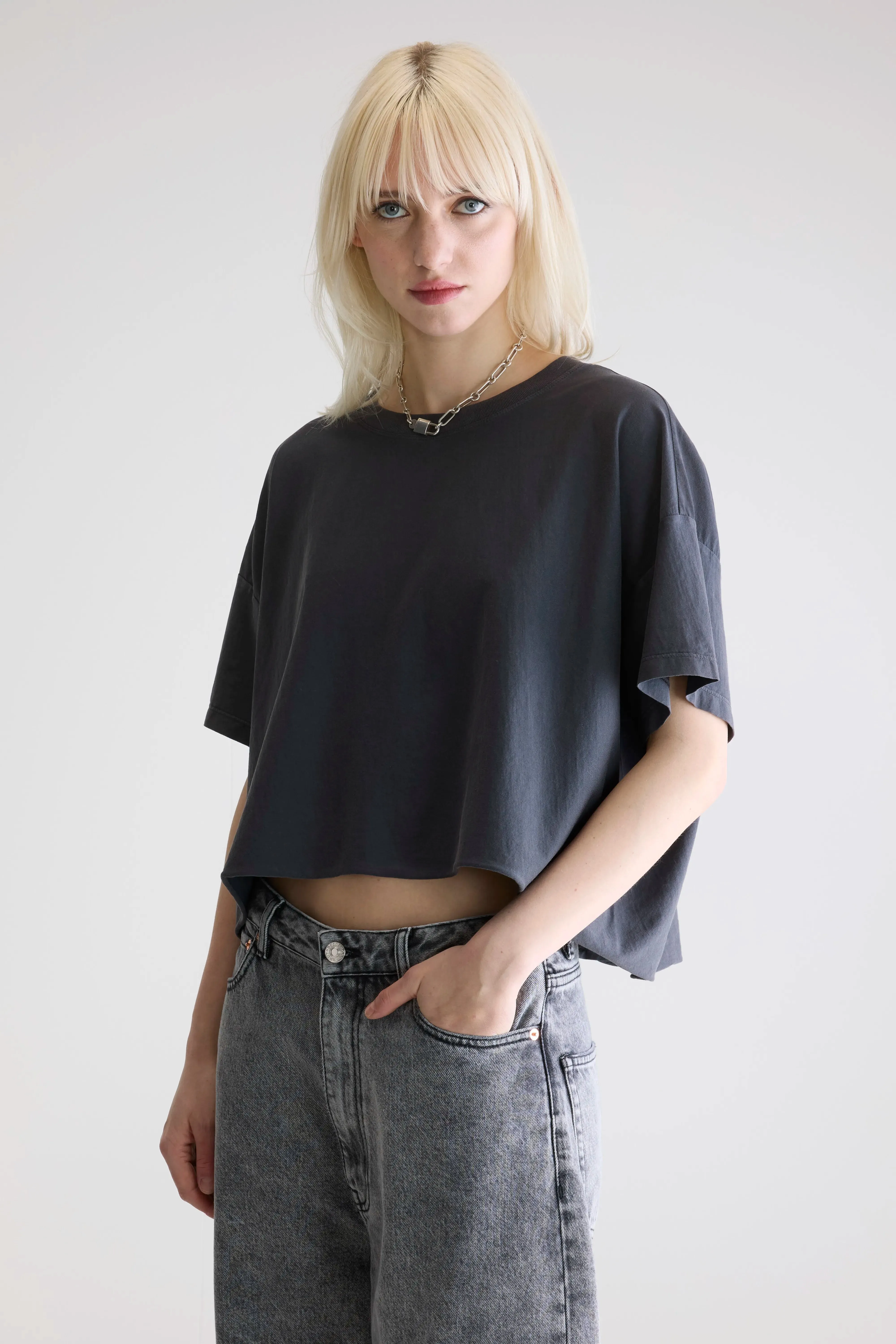 Farpy cropped t-shirt (252 / W / BLACK SAND) sold by Bellerose product image thumbnail 2