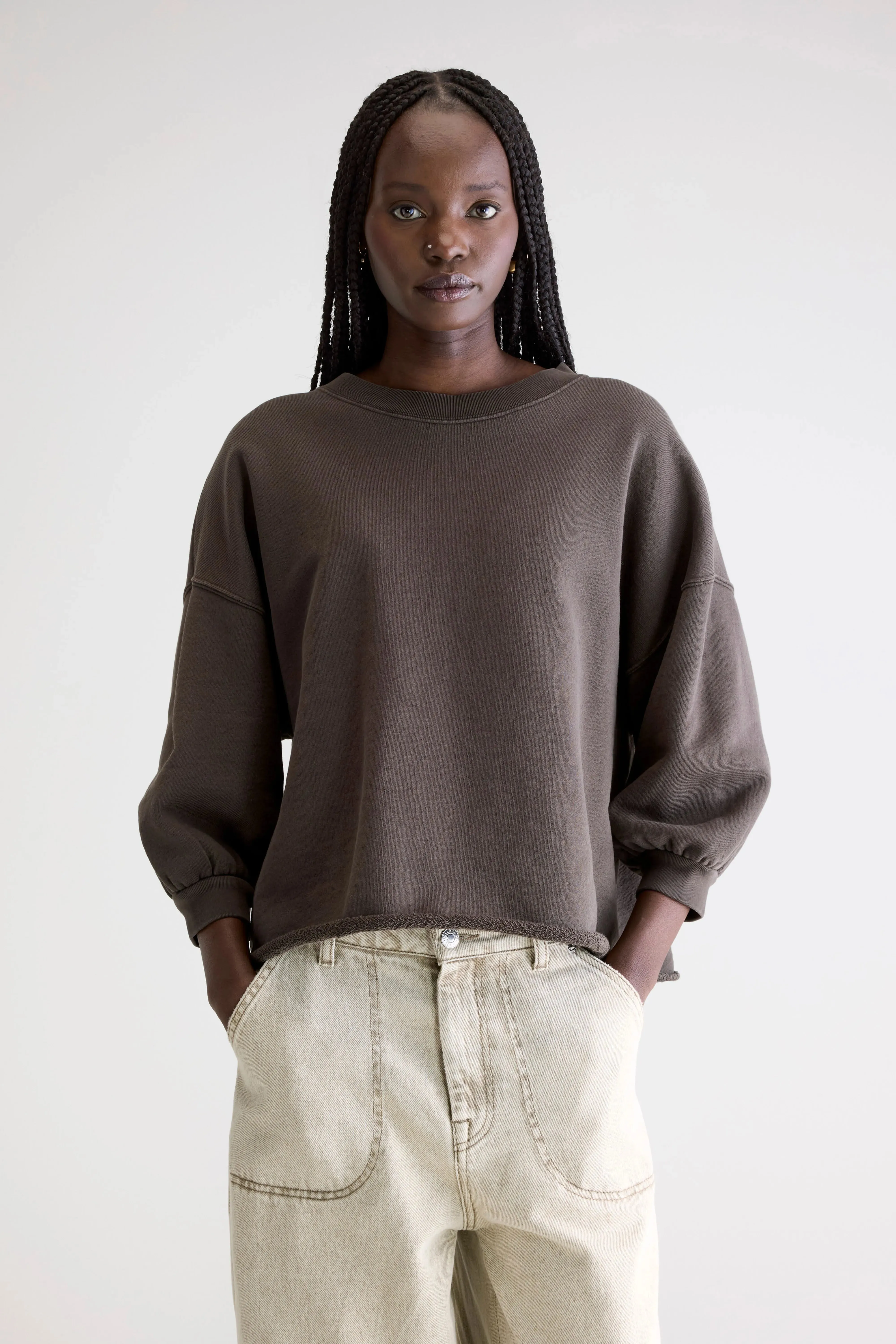 Vicske crewneck sweatshirt (252 / W / DARK ROAST) sold by Bellerose product image thumbnail 2