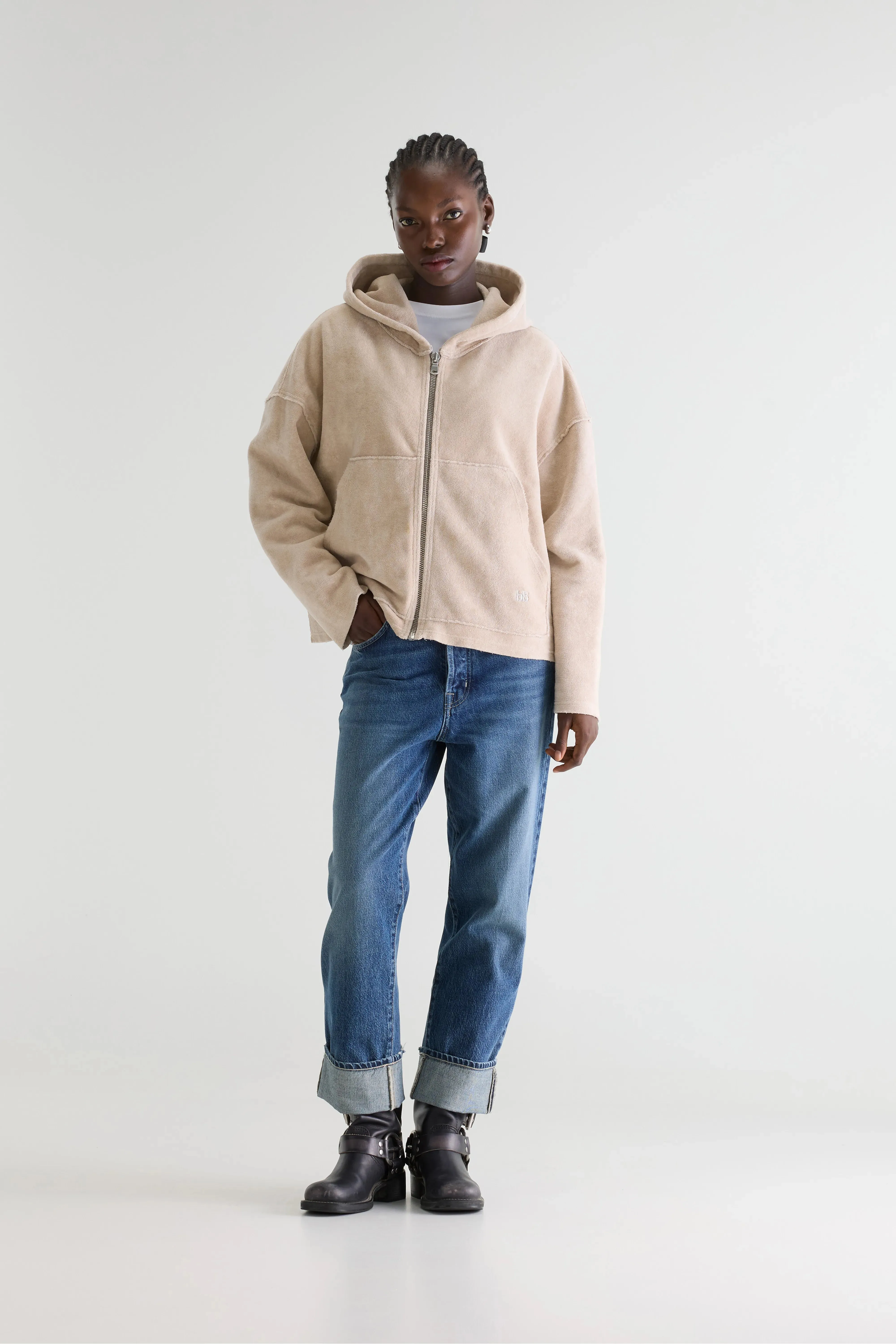 Fannel terry hoodie (252 / W / STONE) sold by Bellerose product image thumbnail 3