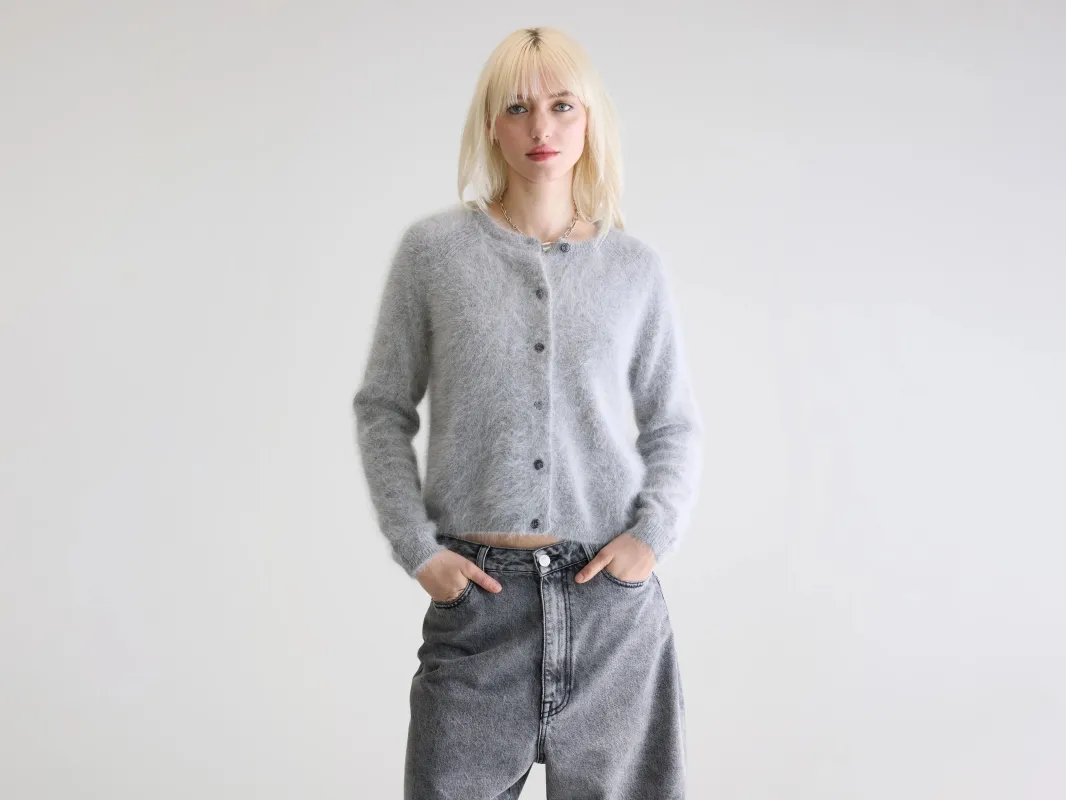 Datair angora-blend cardigan (252 / W / H. GREY) made by Bellerose