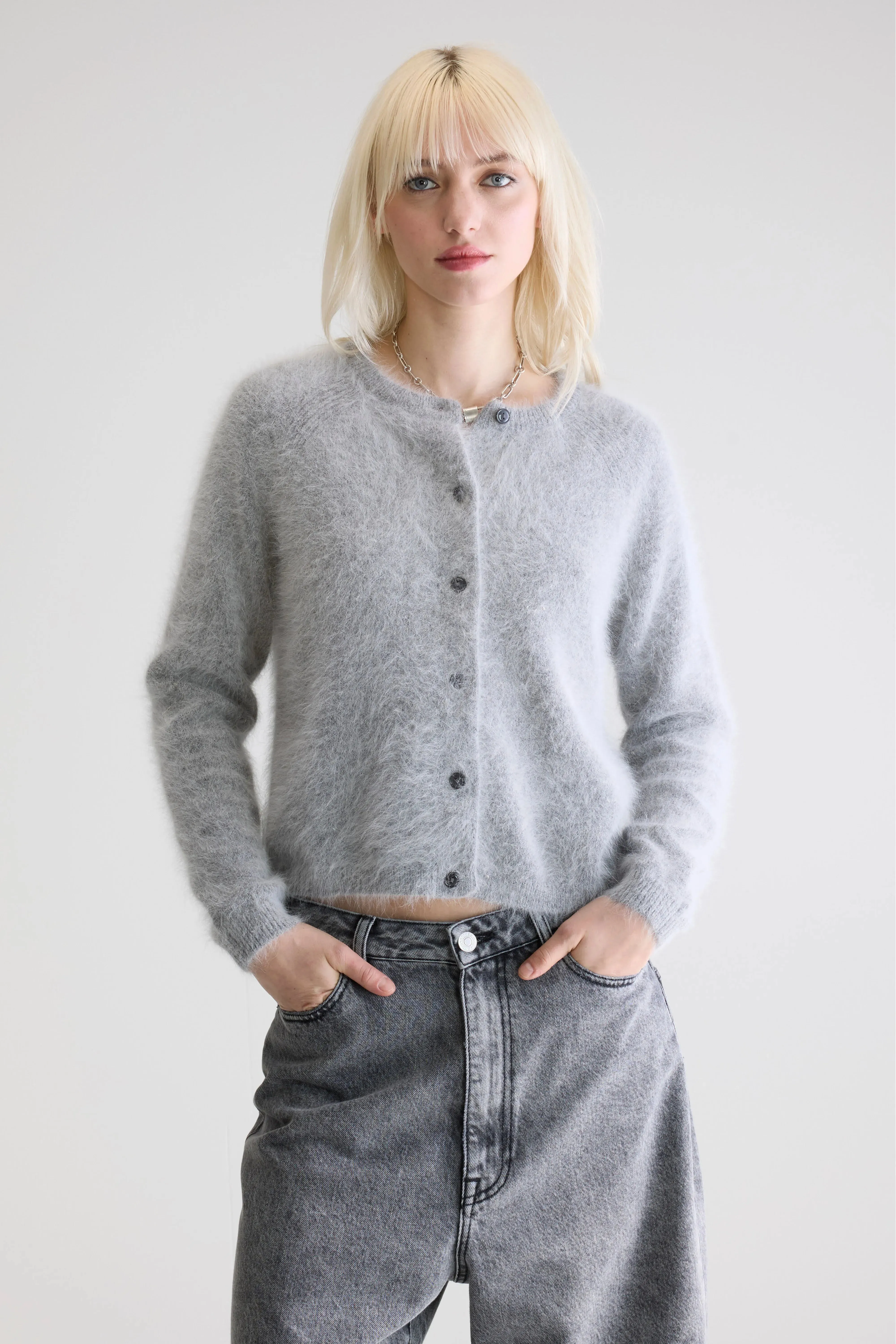 Datair angora-blend cardigan (252 / W / H. GREY) sold by Bellerose product image thumbnail 2