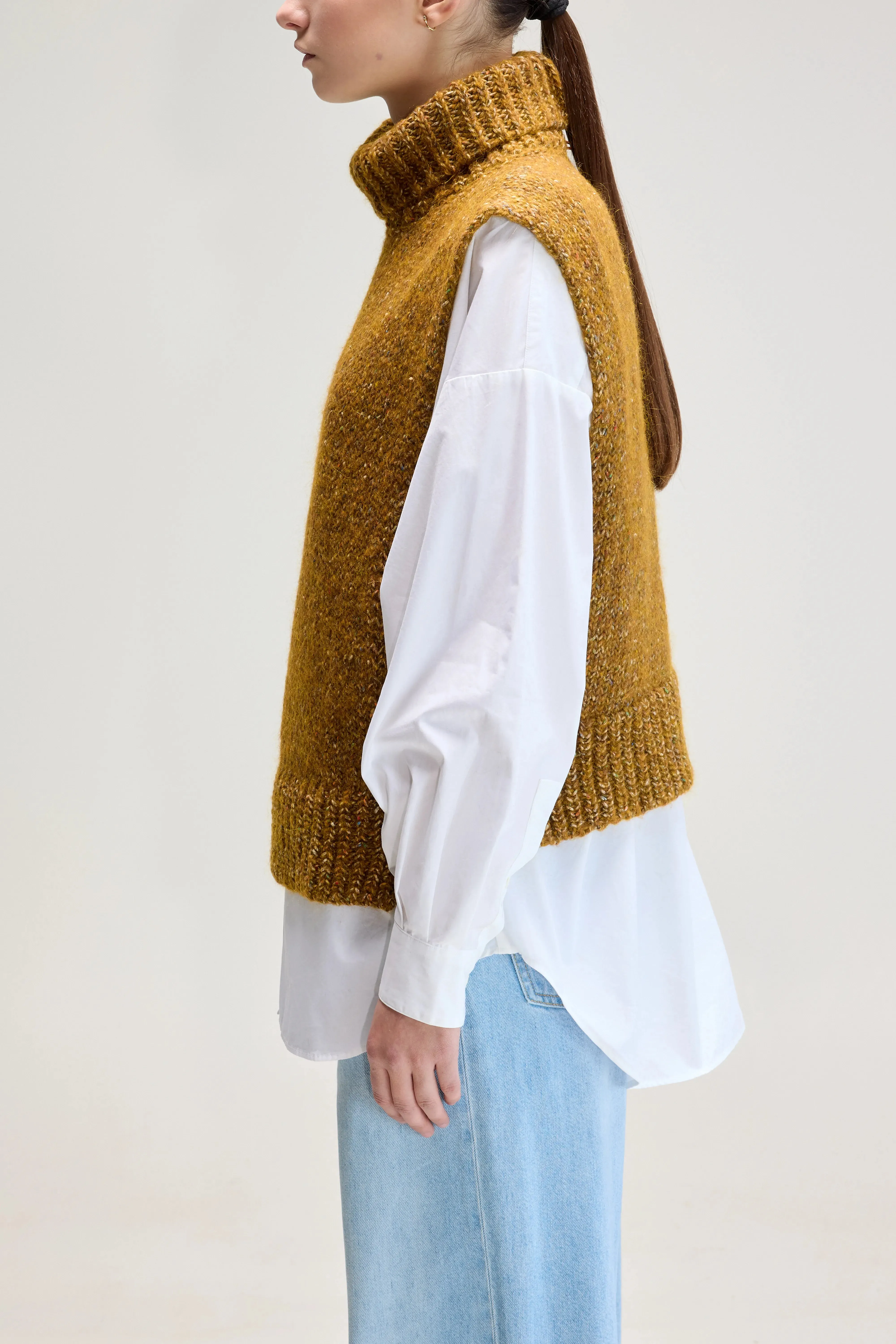 Upcycled Sleeveless Sweater (UPC / W / BREEN) sold by Bellerose product image thumbnail 5