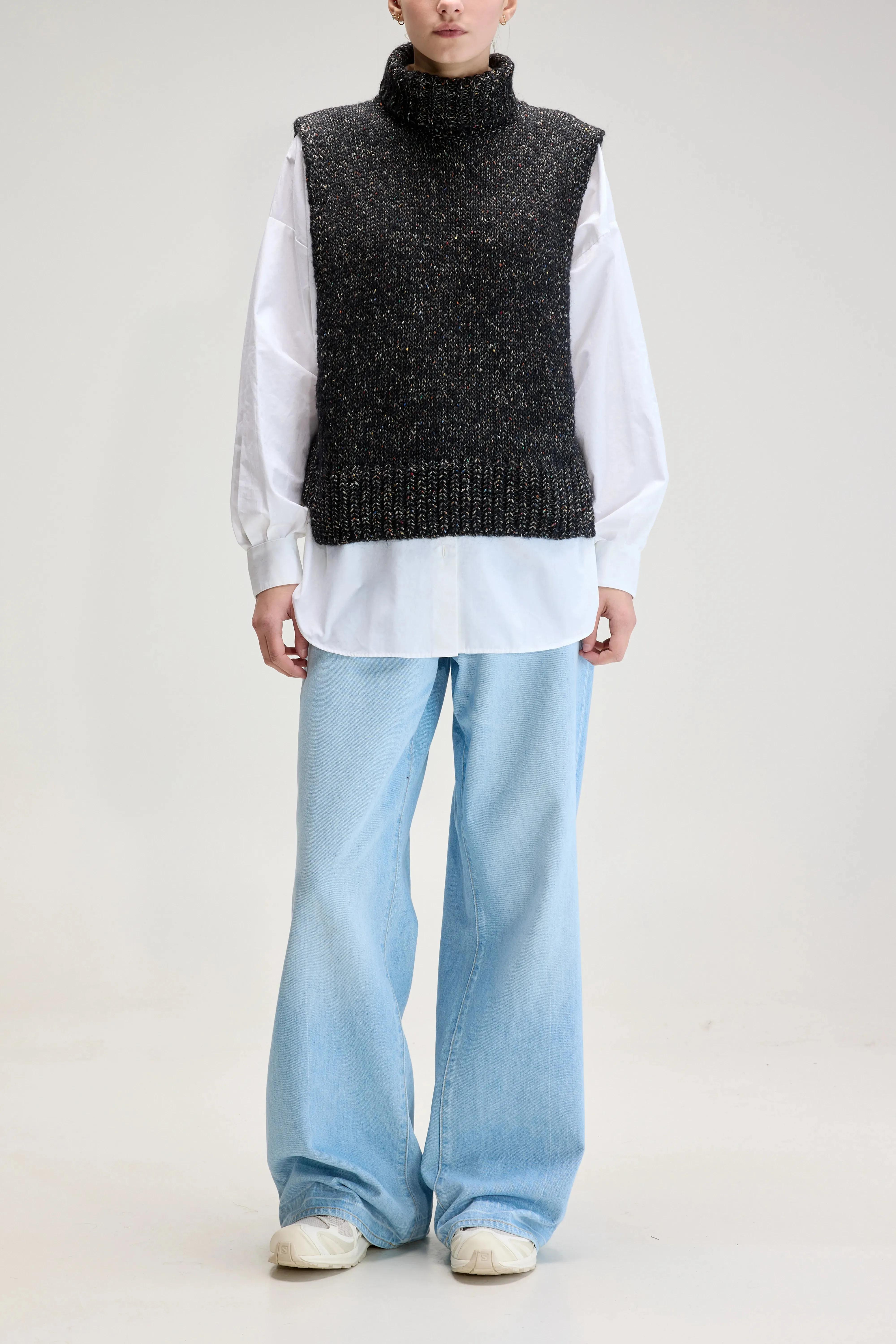 Upcycled Sleeveless Sweater (UPC / W / OFF BLACK) sold by Bellerose product image thumbnail 3