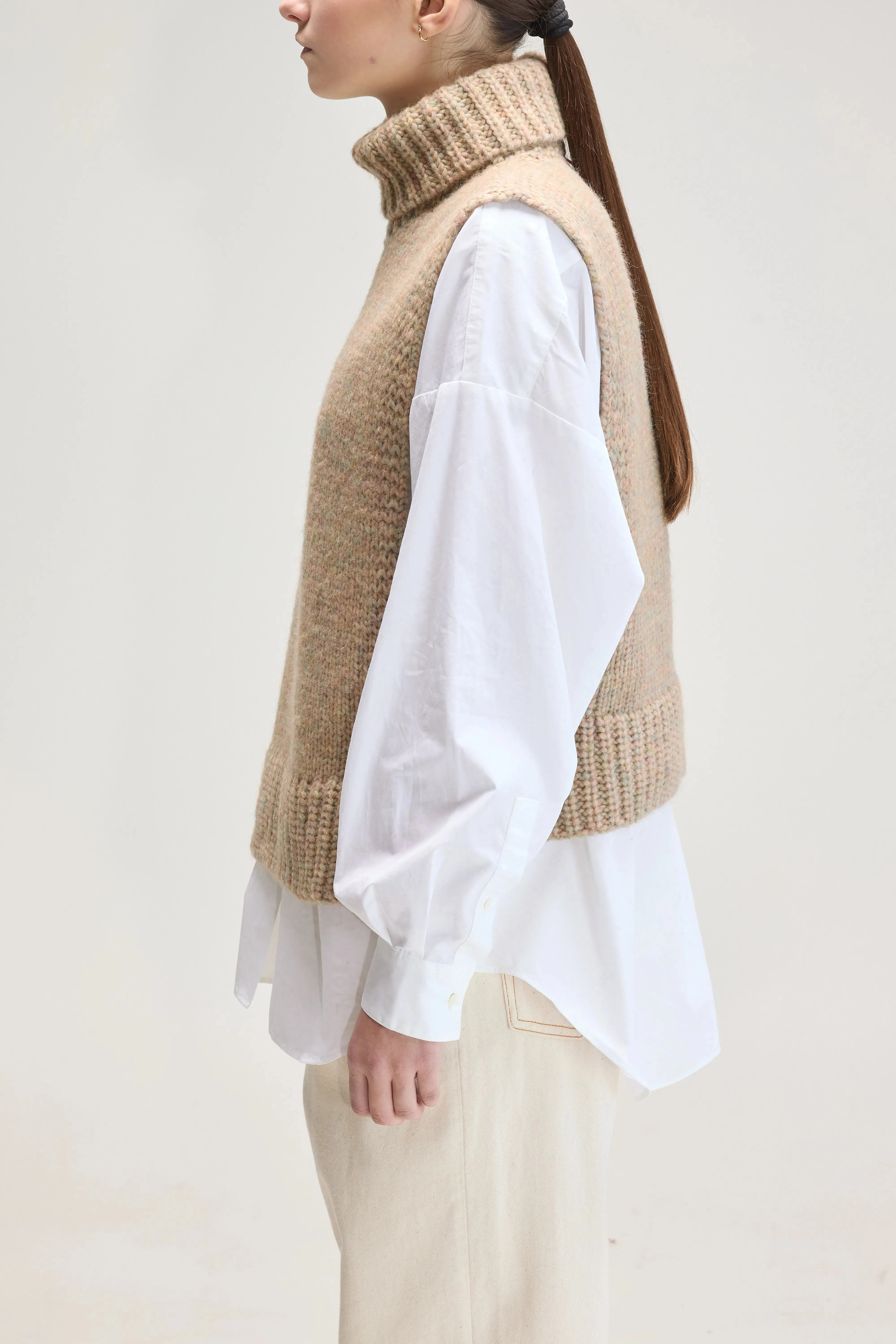 Upcycled Sleeveless Sweater (UPC / W / ARGILE) sold by Bellerose product image thumbnail 5