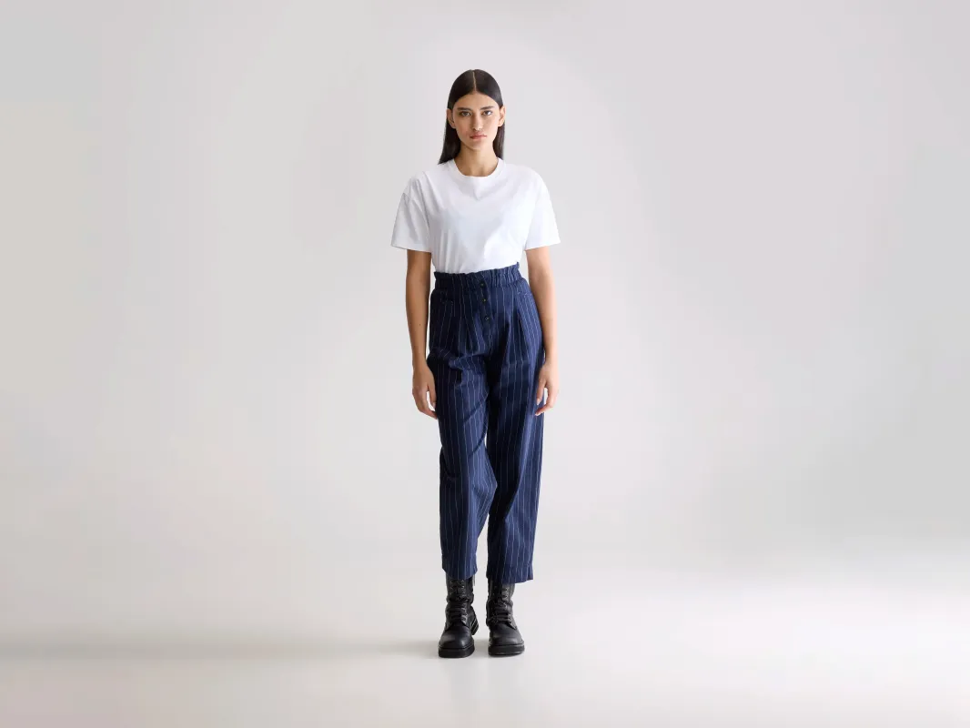 Lilo paperbag trousers (252 / W / STRIPE A) sold by Bellerose