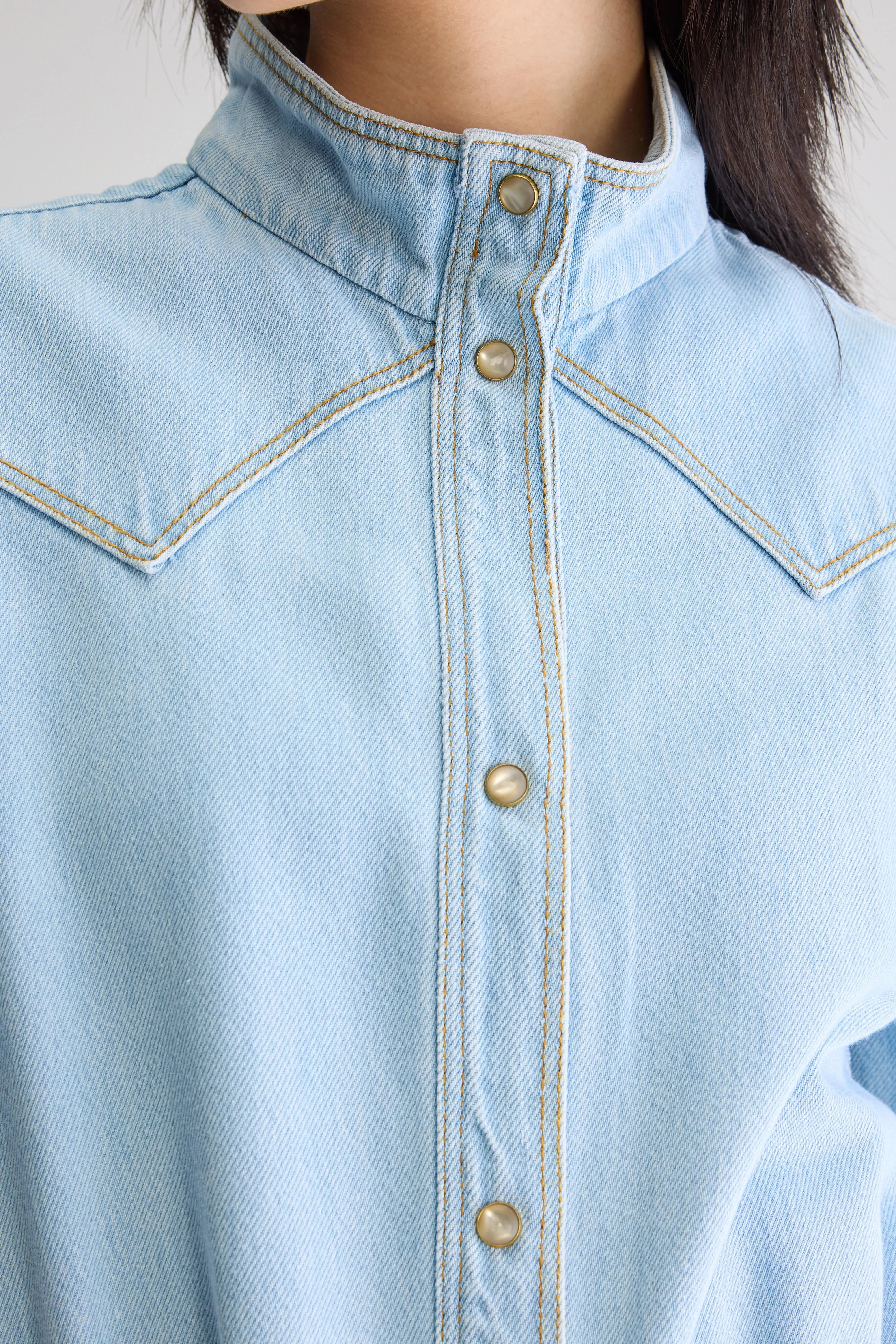 Pakita denim midi dress (251 / W / LT BLUE BLEACH) sold by Bellerose product image thumbnail 4