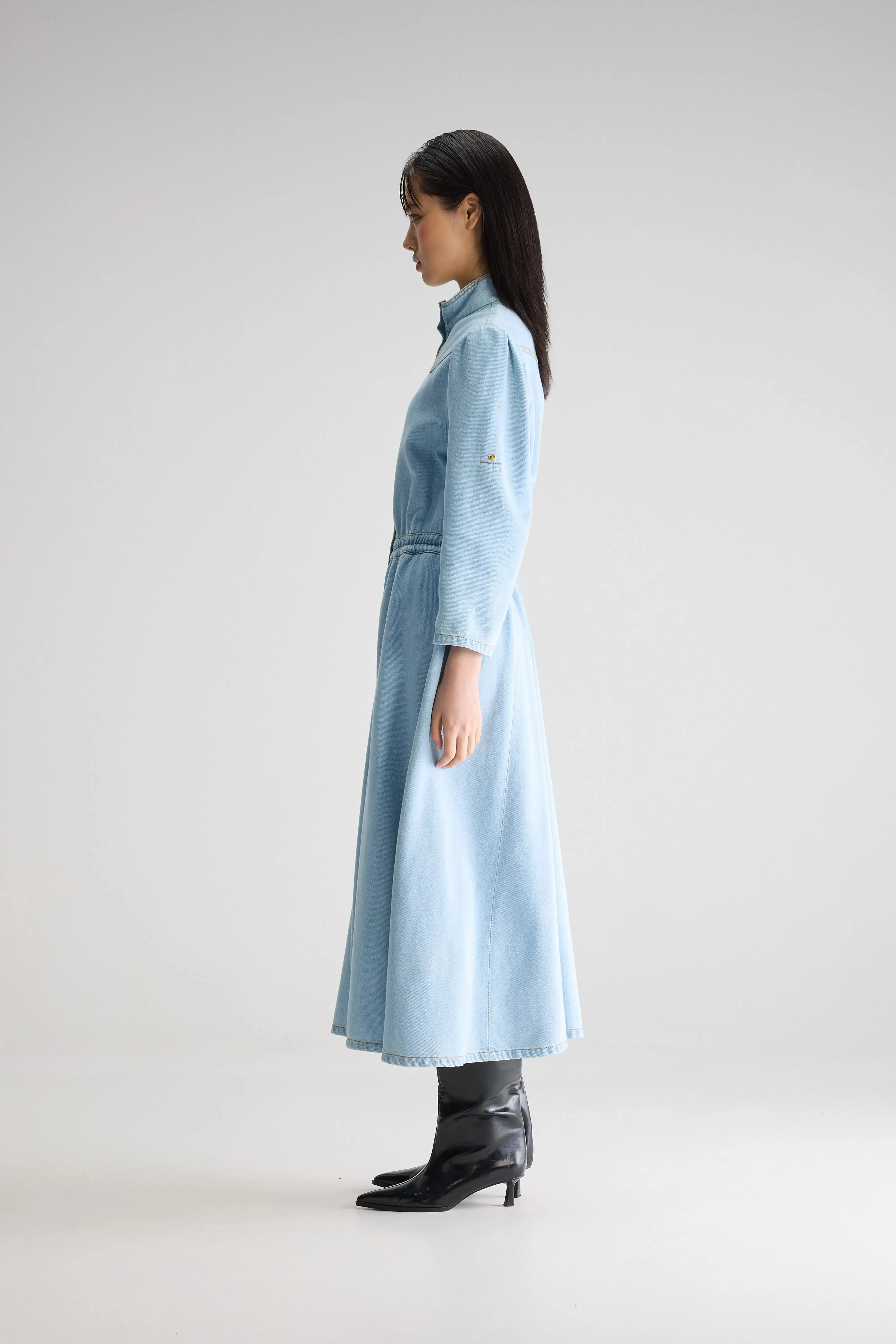 Pakita denim midi dress (251 / W / LT BLUE BLEACH) sold by Bellerose product image thumbnail 5