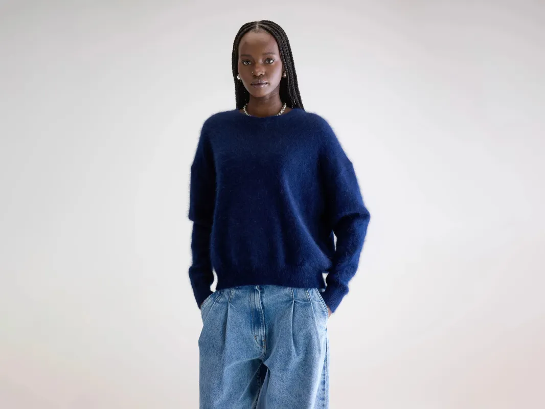 Datus angora-blend sweater (252 / W / NAVY) sold by Bellerose