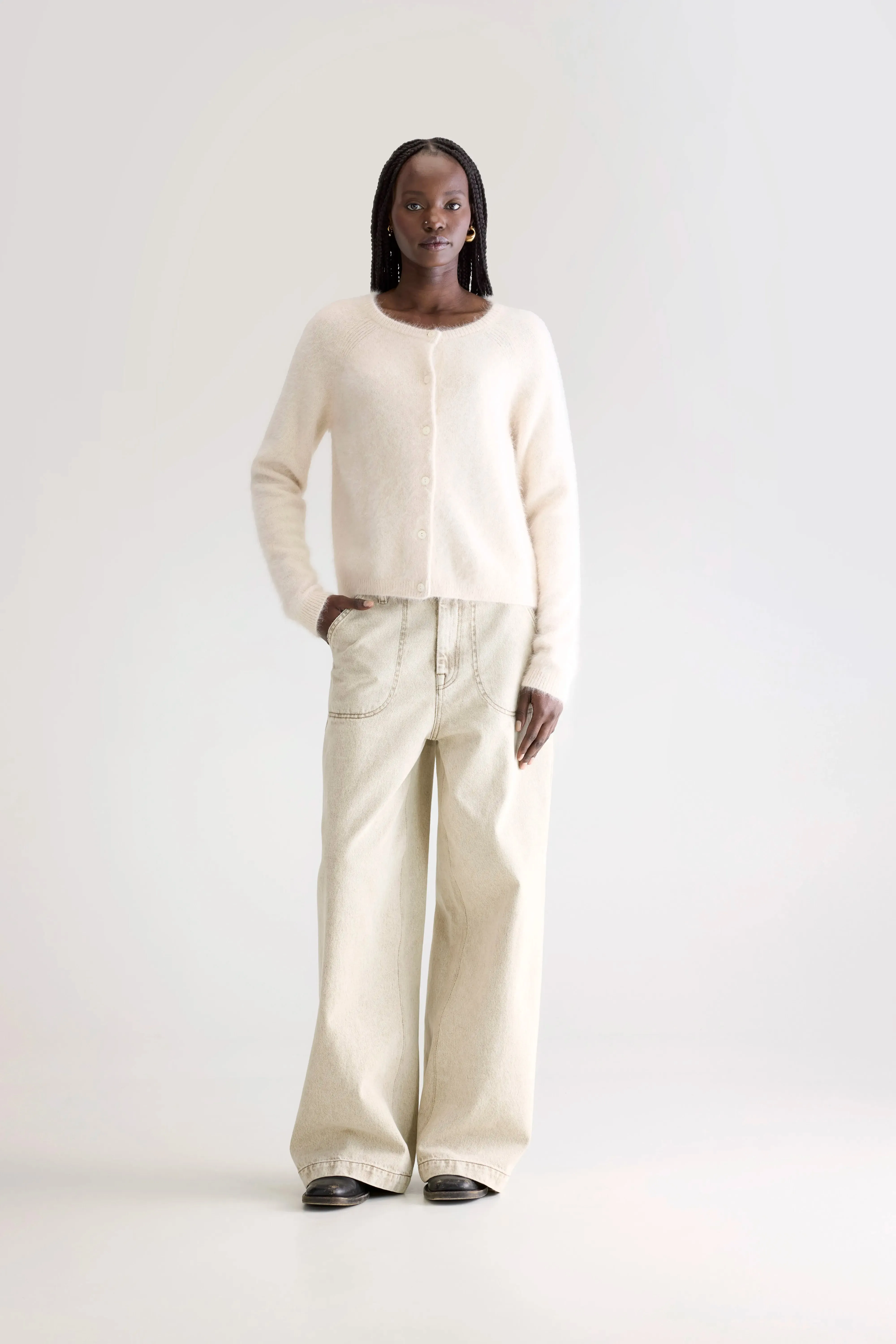 Datair angora-blend cardigan (252 / W / PARCHEMIN) sold by Bellerose product image thumbnail 3