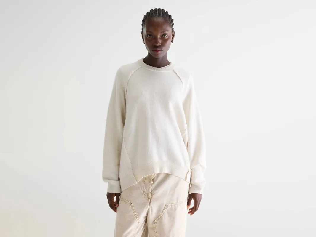 Deno crewneck sweater (261 / W / OYSTER) sold by Bellerose