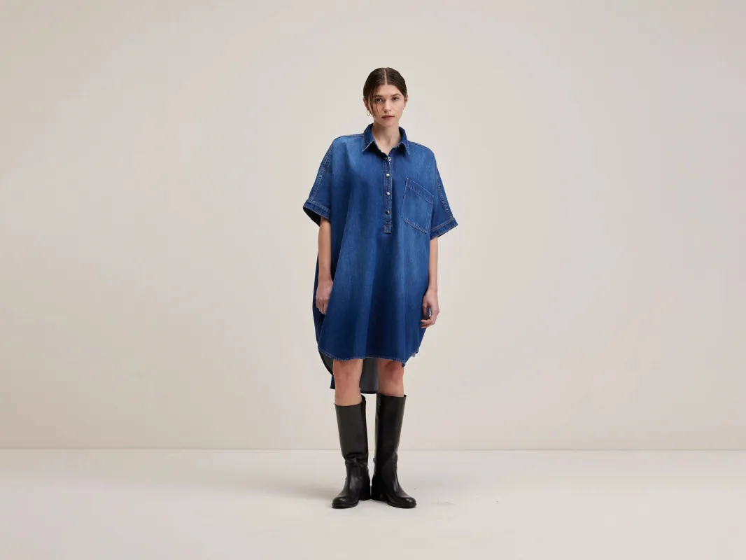 Klenn shirt dress (242 / W / BLUE STONE) sold by Bellerose