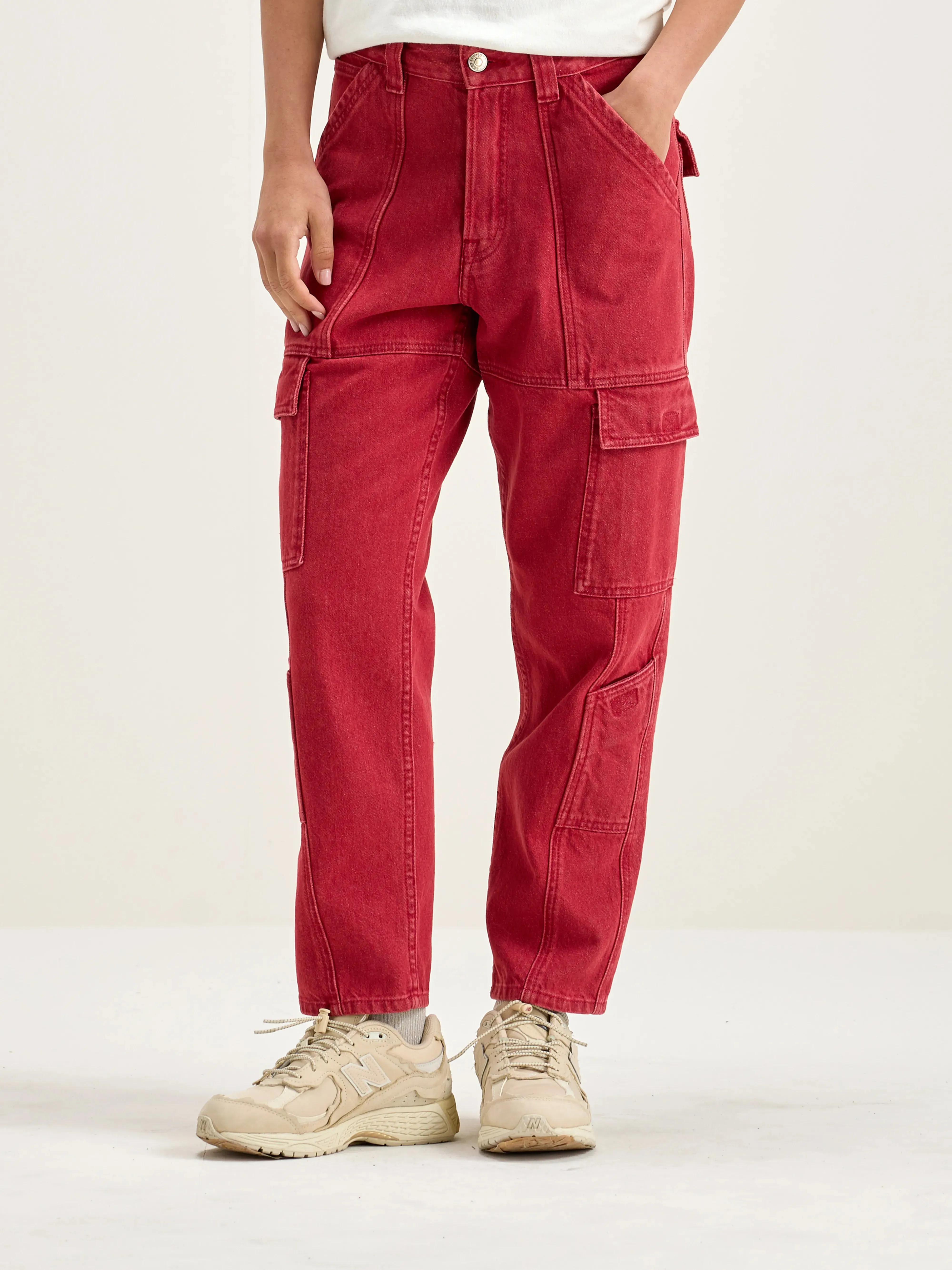 Pandora fitted cargo jeans (242 / W / WINE) sold by Bellerose product image thumbnail 3