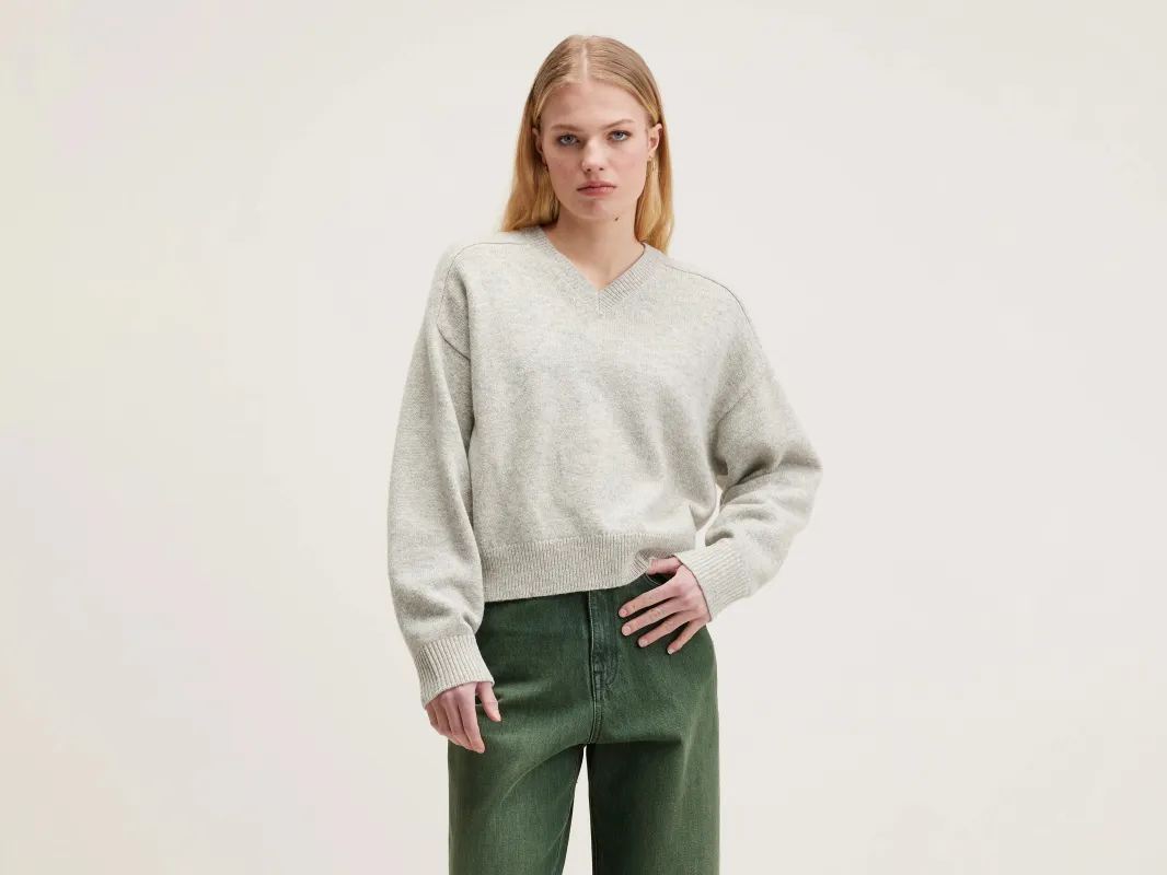 Gador boxy sweater (242 / W / OYSTER) sold by Bellerose