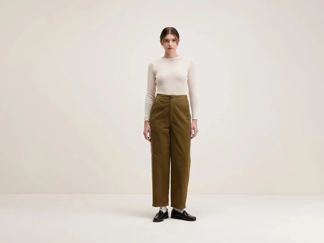 Pasop relaxed trousers (242 / W / MILITARY) made by Bellerose