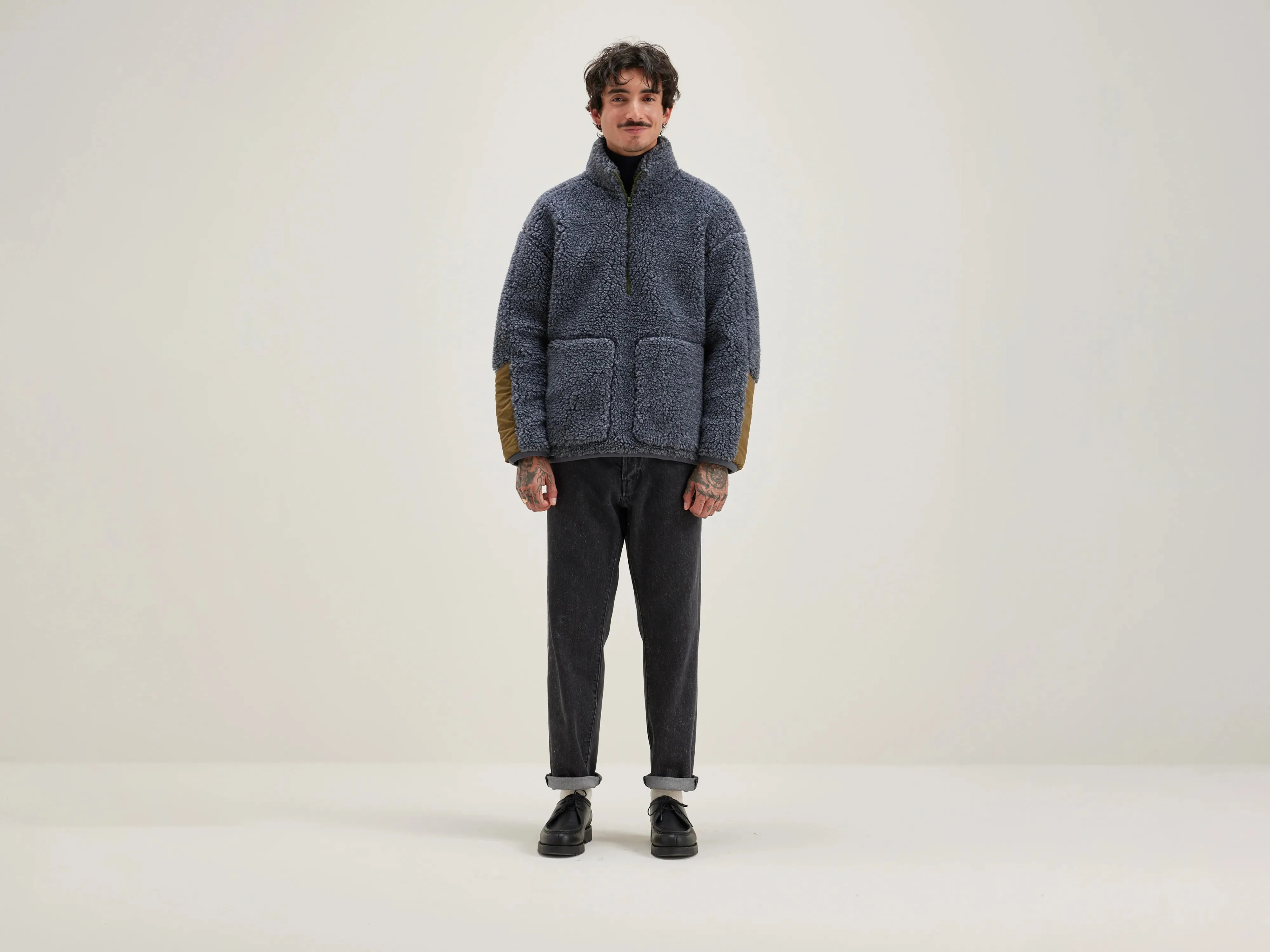 Jordie teddy sweatshirt (242 / M / ANTHRACITE) sold by Bellerose