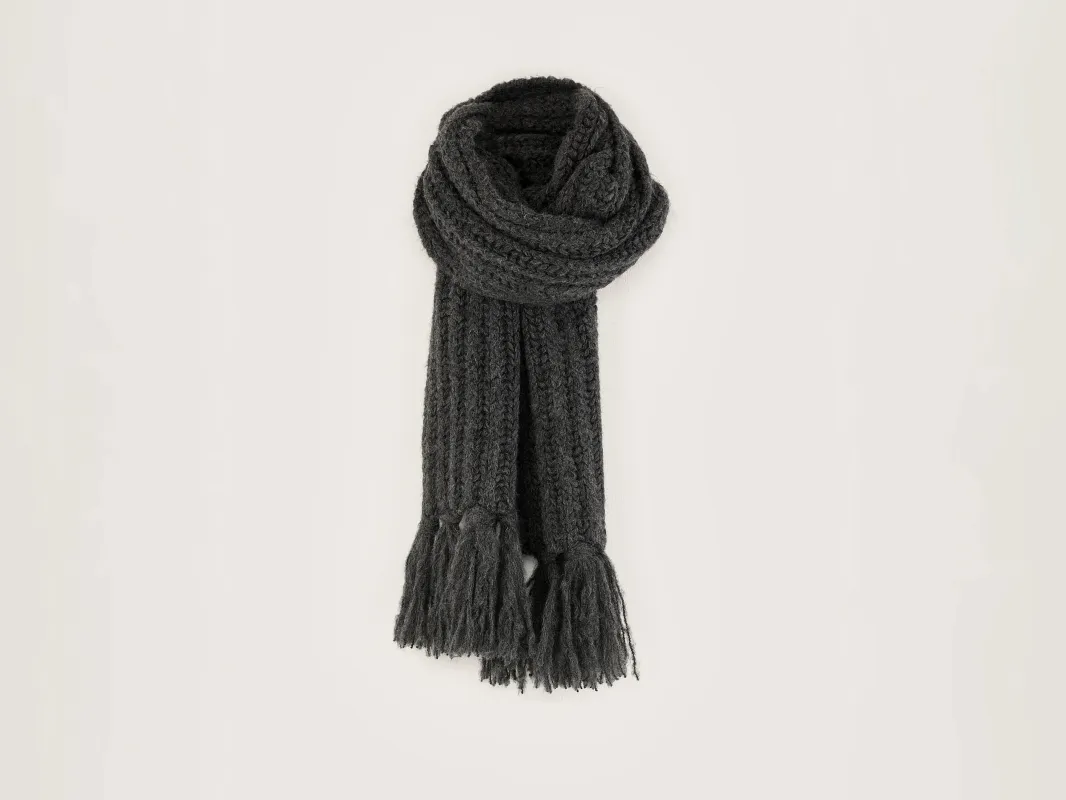 Lioko ribbed scarf (242 / M / MID GREY) sold by Bellerose
