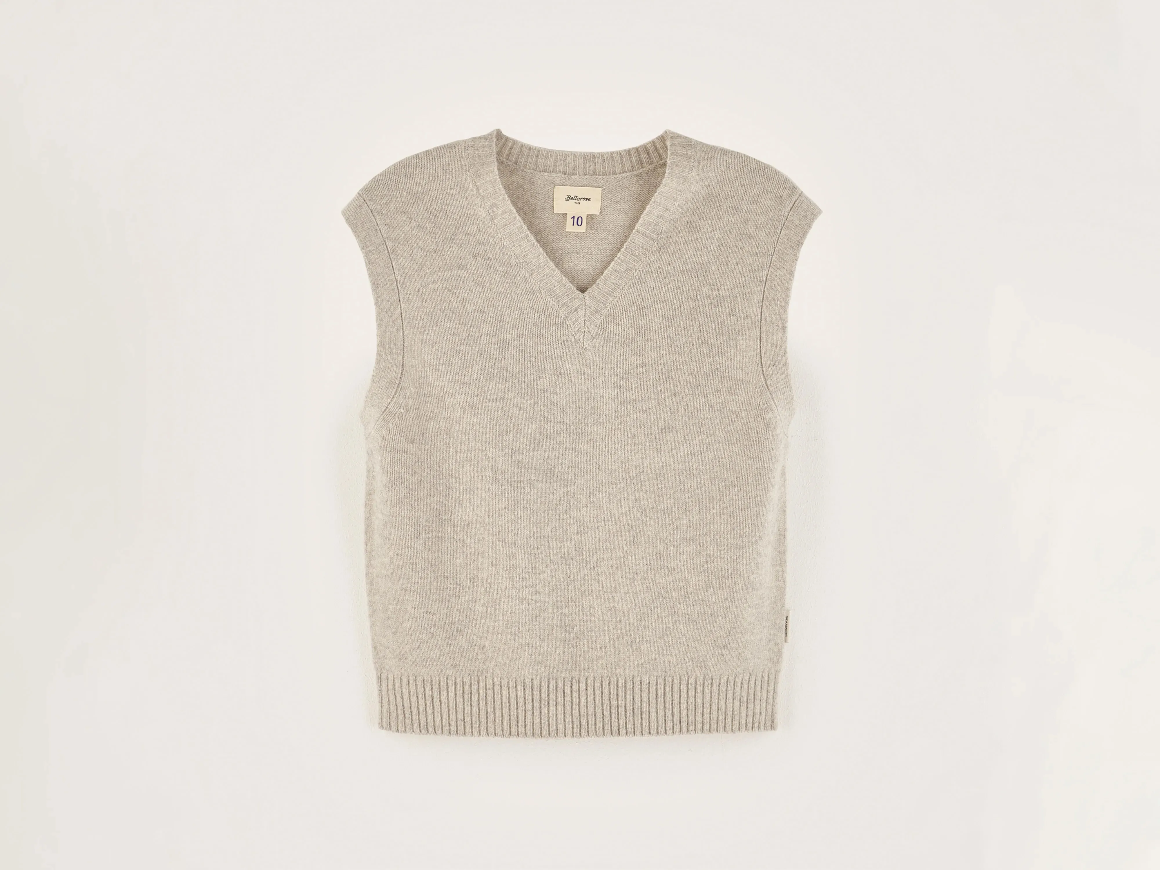 Gatty sleeveless sweater (242 / B / LIGHT GREY) sold by Bellerose