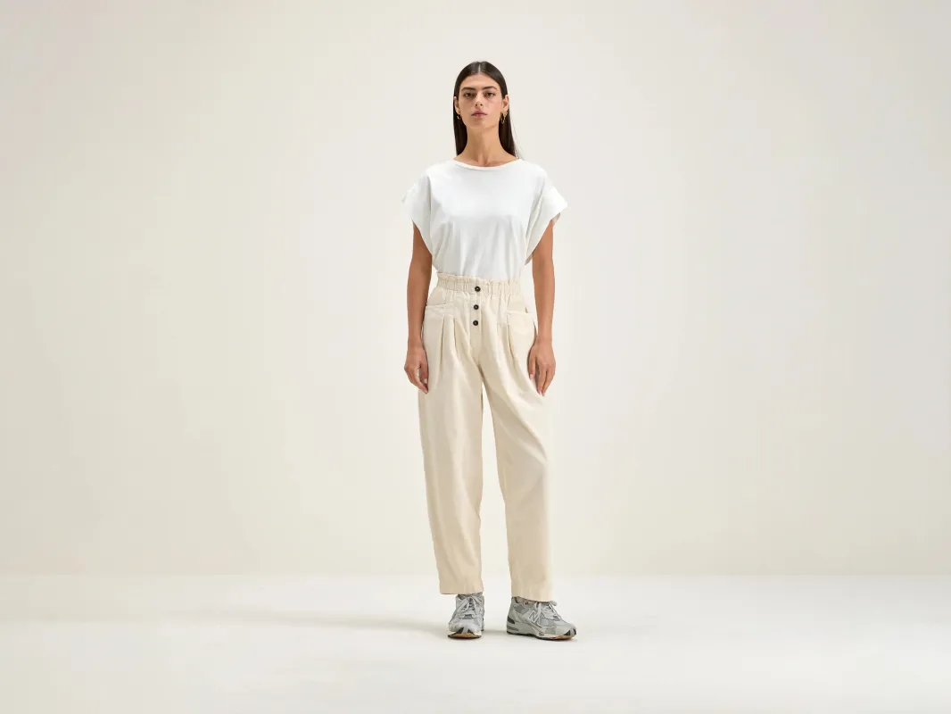 Lilo paperbag trousers (242 / W / CREAM) sold by Bellerose