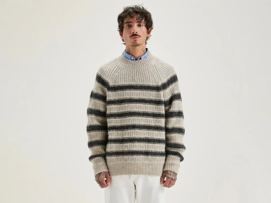 Lidon crew-neck sweater (242 / M / STRIPE A) sold by Bellerose