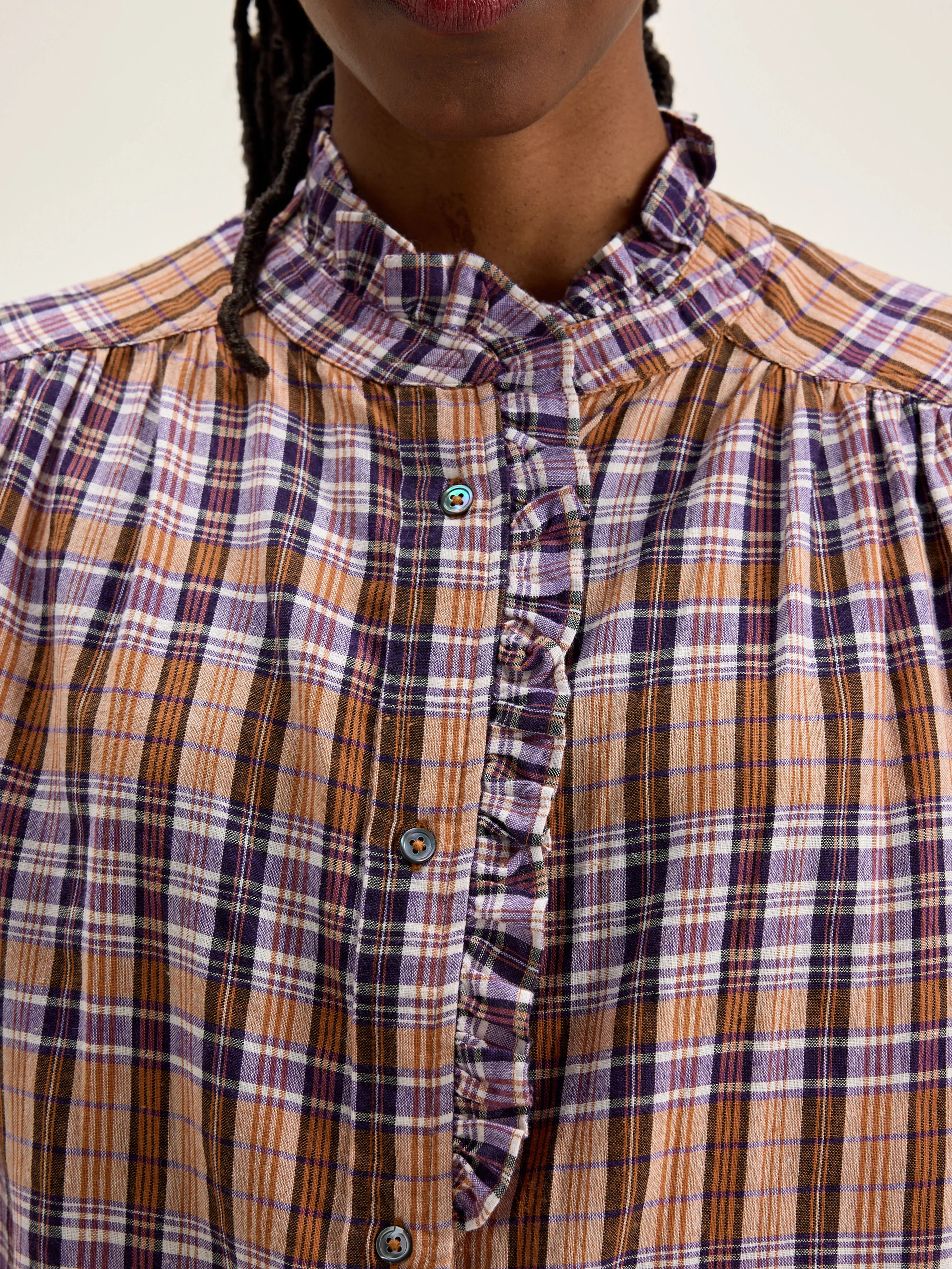 Claudia checked blouse (242 / W / CHECK A) sold by Bellerose product image thumbnail 5