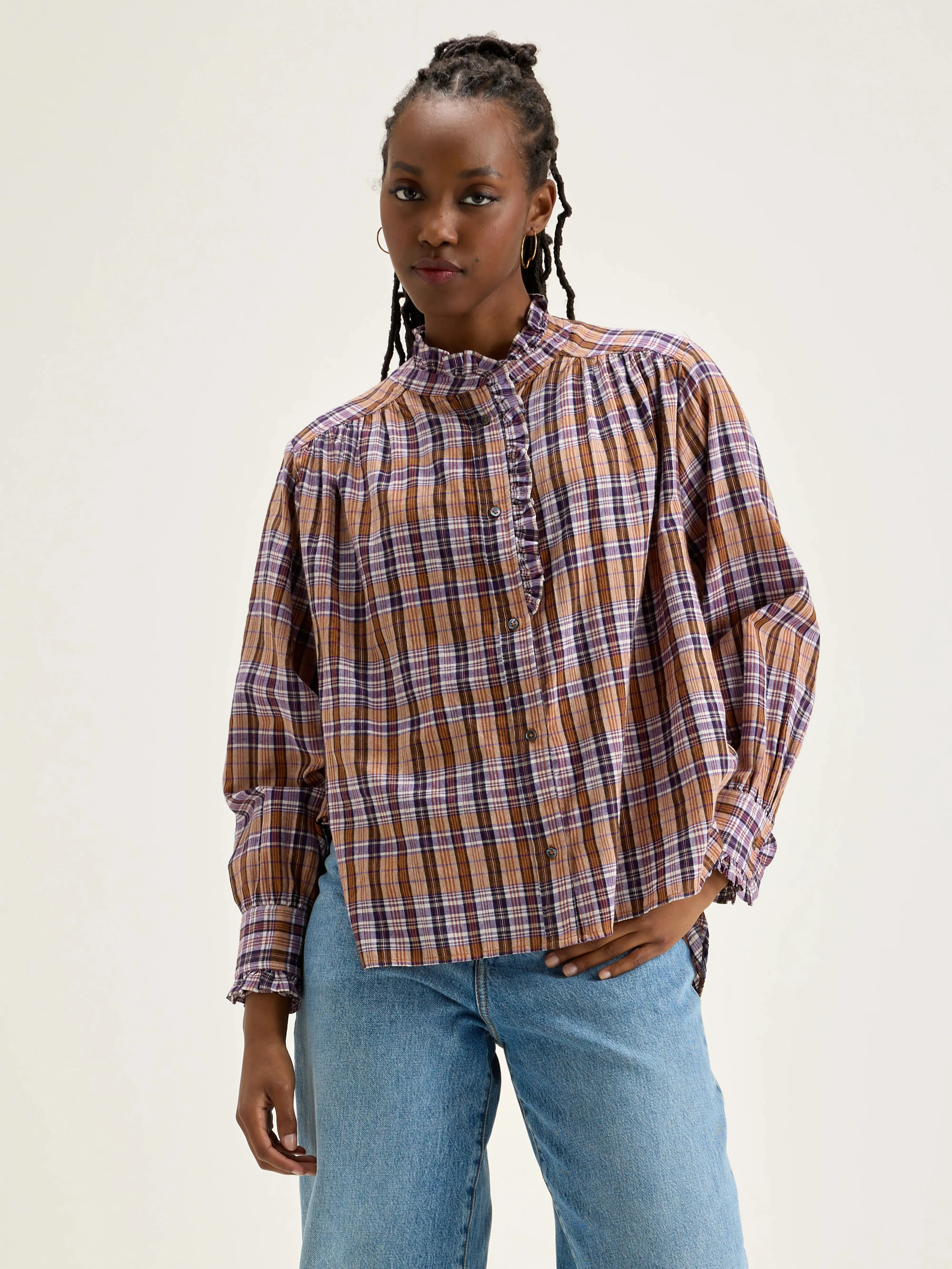 Claudia checked blouse (242 / W / CHECK A) sold by Bellerose product image thumbnail 2