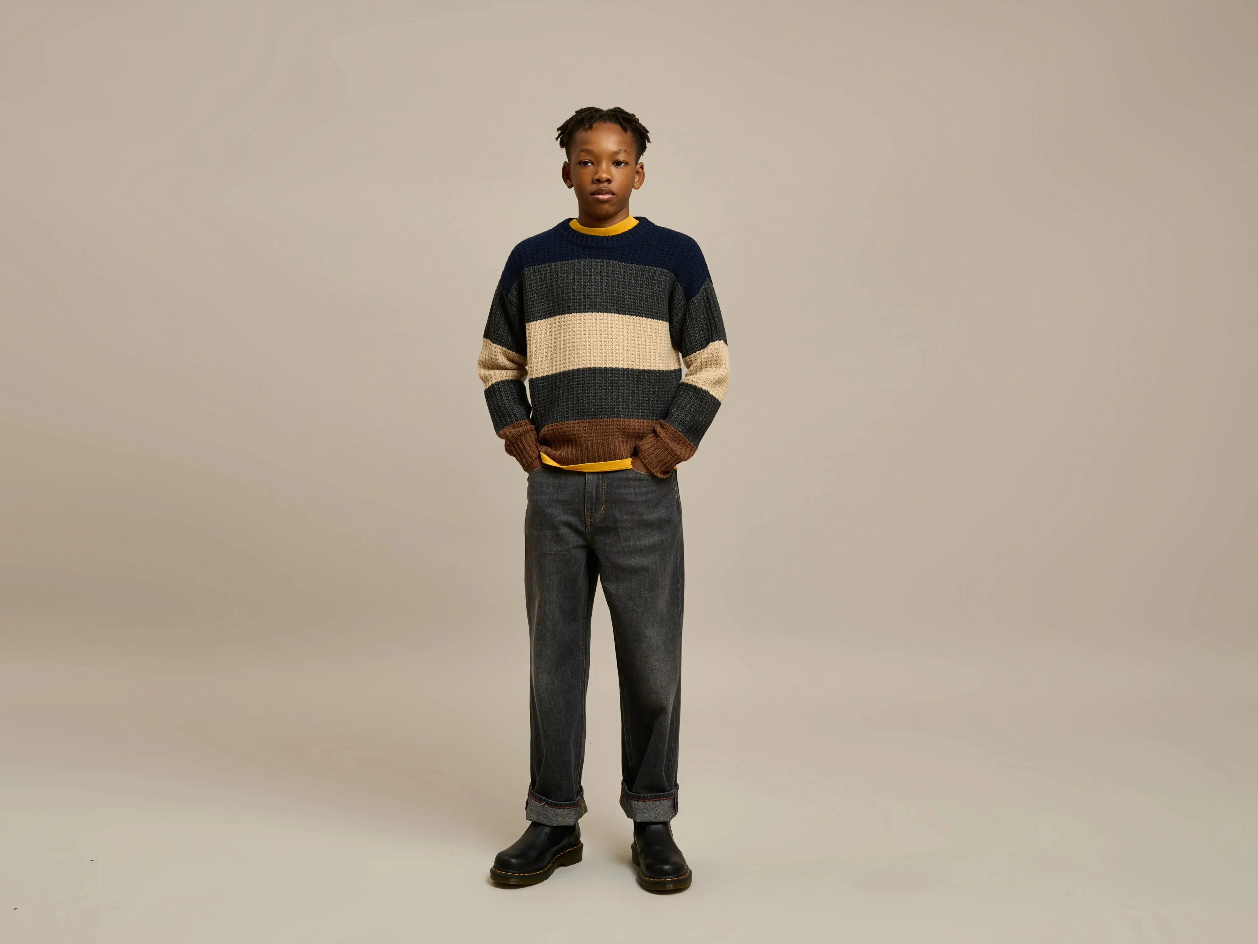 Giman crew-neck sweater (242 / B / STRIPE A) sold by Bellerose
