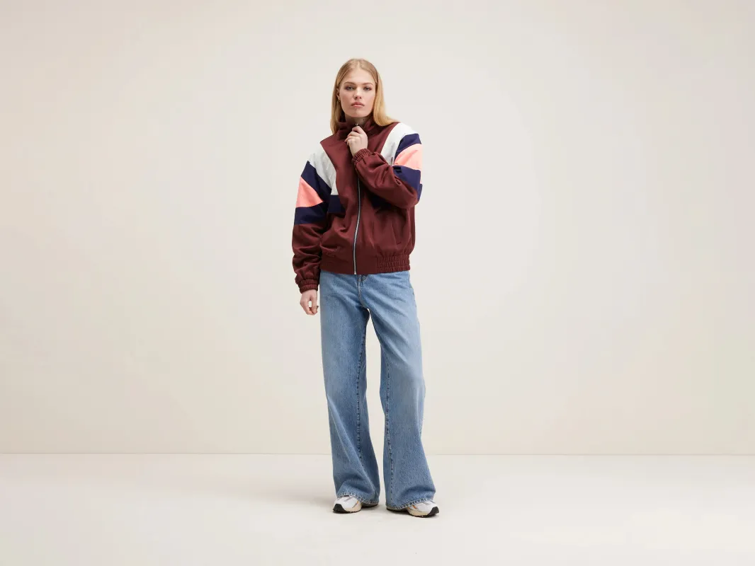 Arenda zip-up sweatshirt (242 / W / GRENAT) sold by Bellerose