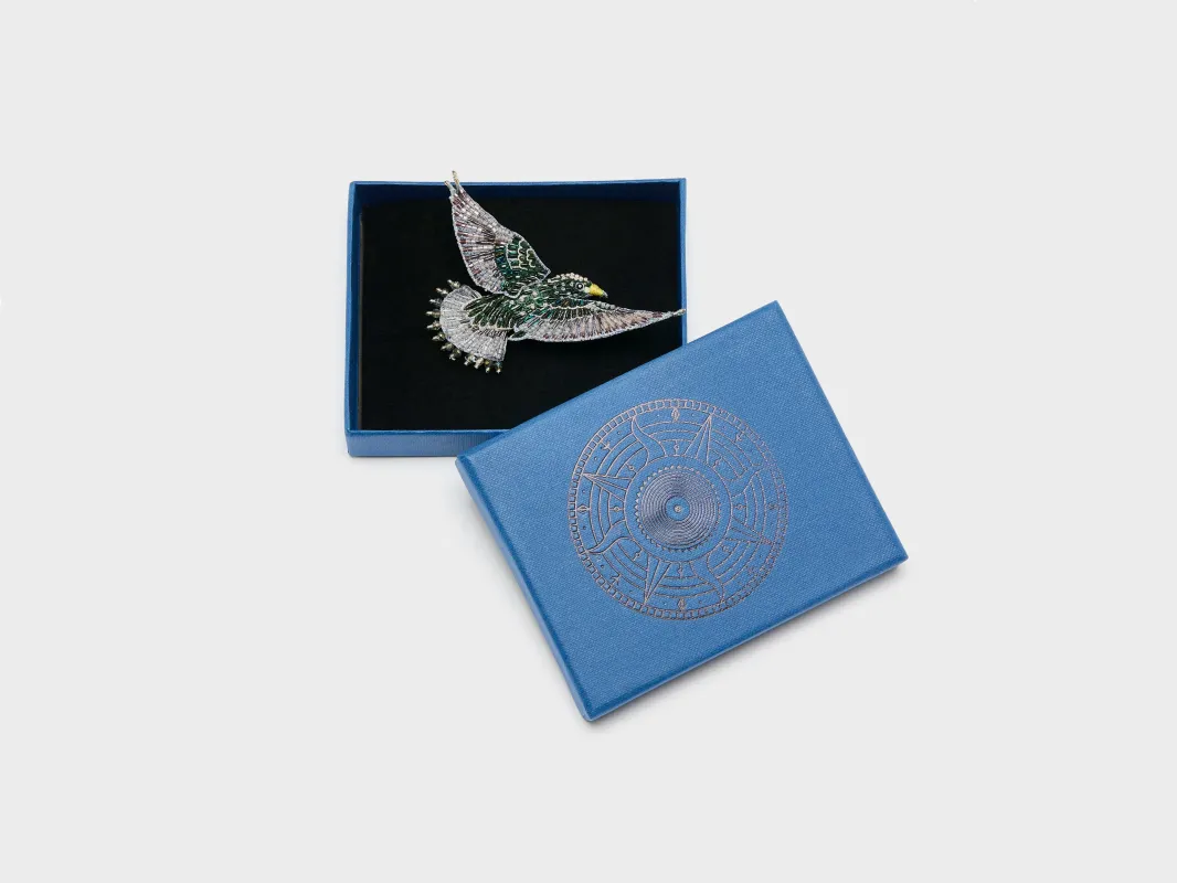 Starling Brooch Pin  (261 / W / BLUE) made by Bellerose