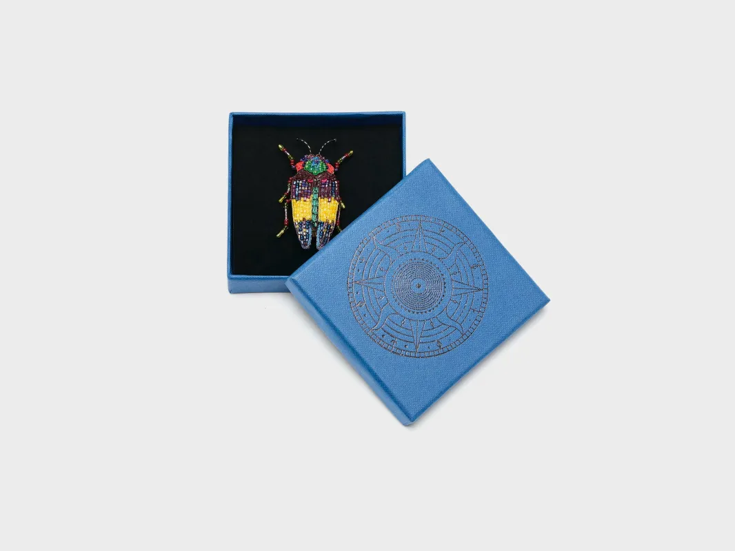 Rebbie's Jewel Beetle Brooch Pin  (261 / W / MULTICOLOR) made by Bellerose