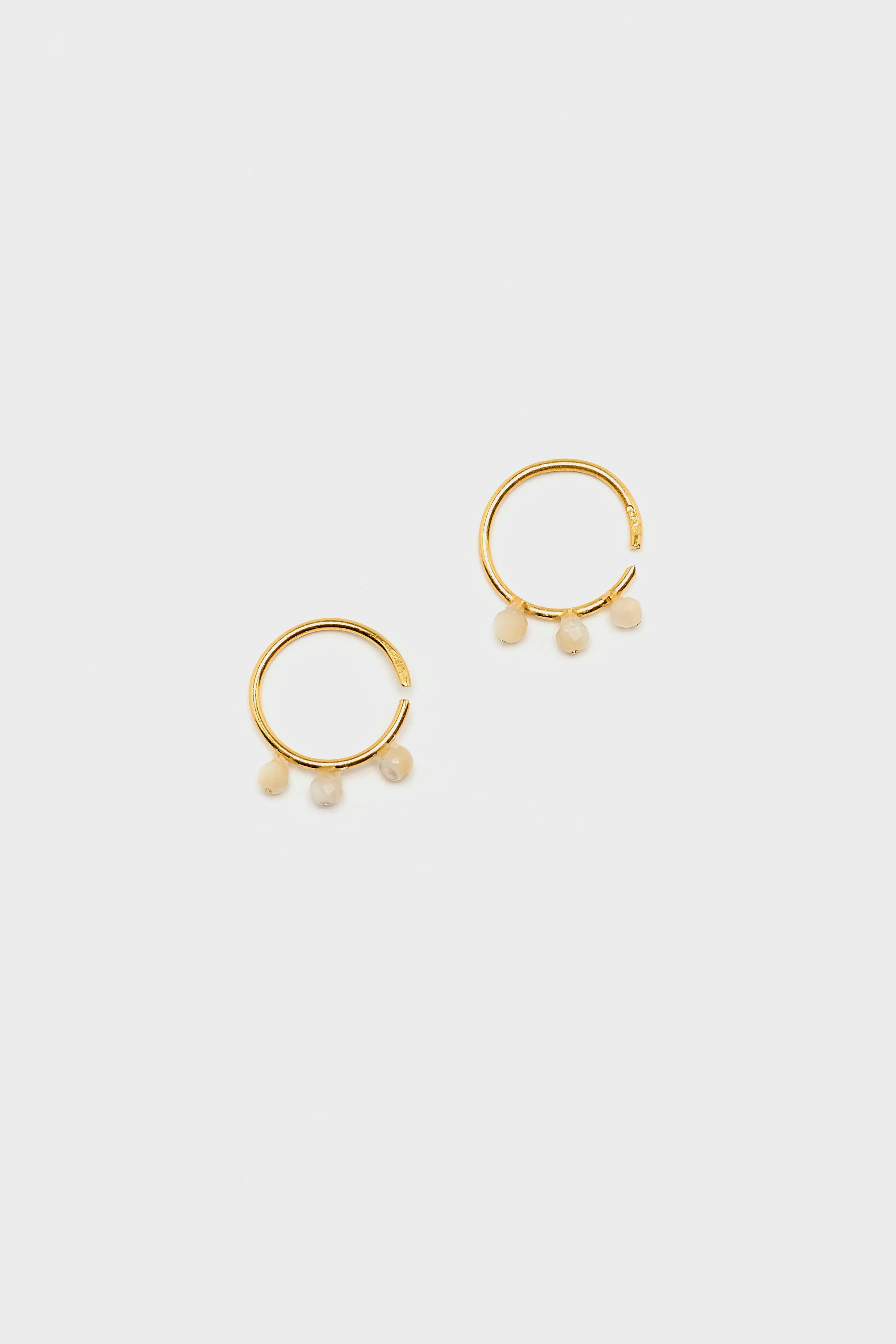 Little Pearl Hoop Earrings (261 / W / GOLD) sold by Bellerose product image thumbnail 2