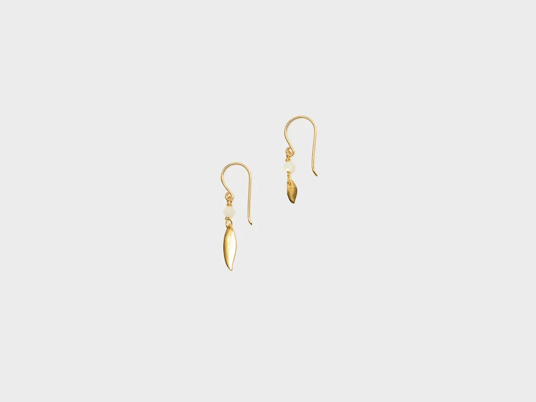 Asymmetric Leaf Earrings  (261 / W / GOLD) sold by Bellerose