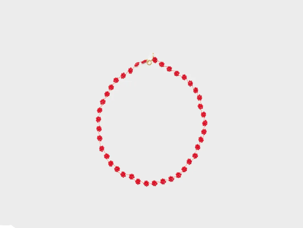Fiori Red Pepper Necklace  (261 / W / RED) made by Labro
