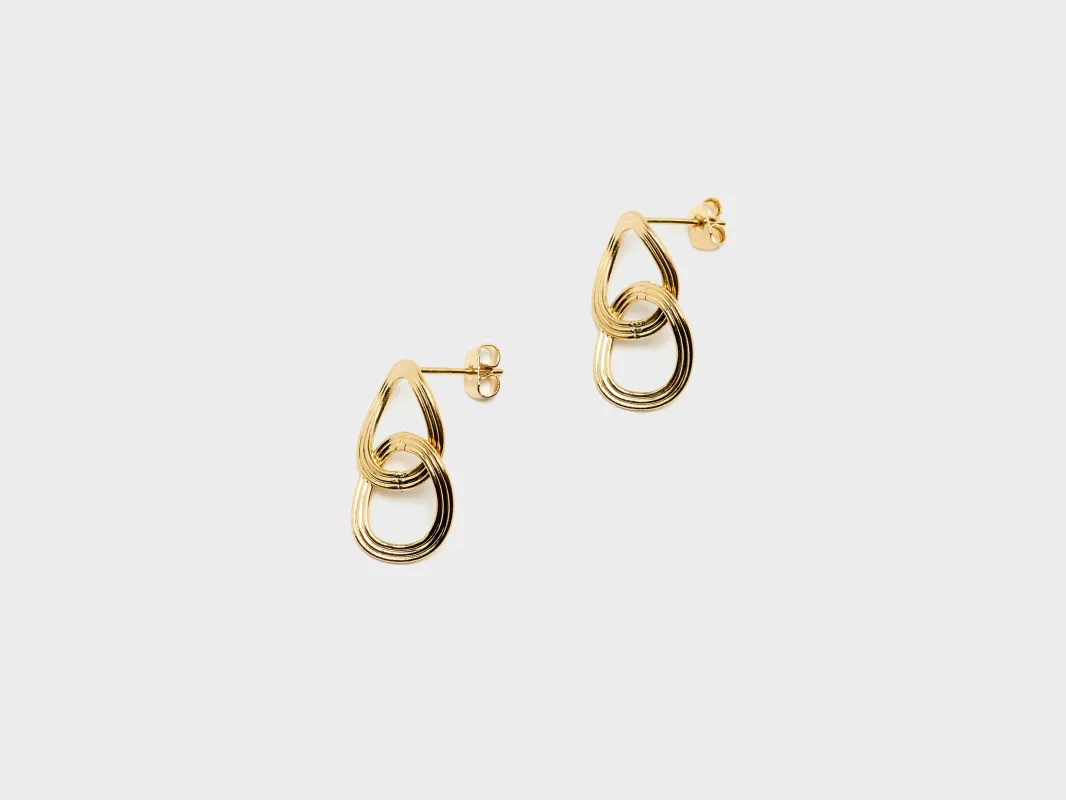 Double Stud Earrings  (261 / W / GOLD) sold by Bellerose