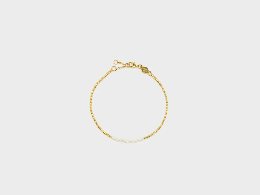 Slim Pearly Bracelet  (261 / W / GOLD) sold by Bellerose
