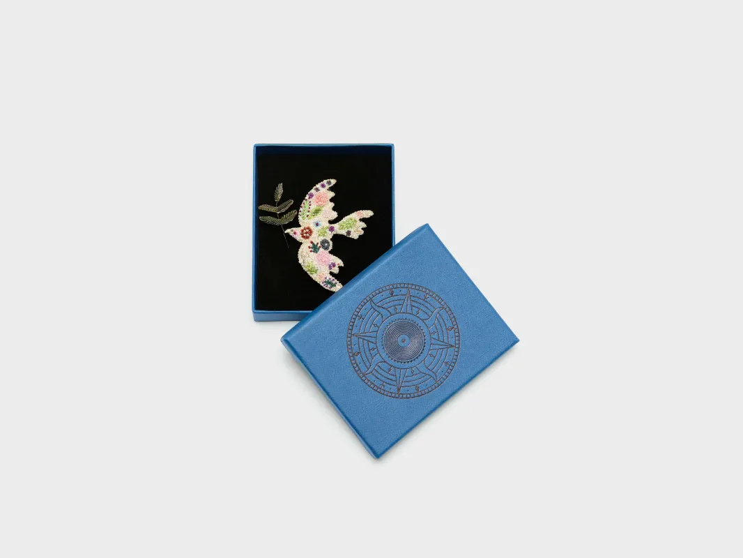 Peace Bird Brooch (251 / W / WHITE) made by Bellerose