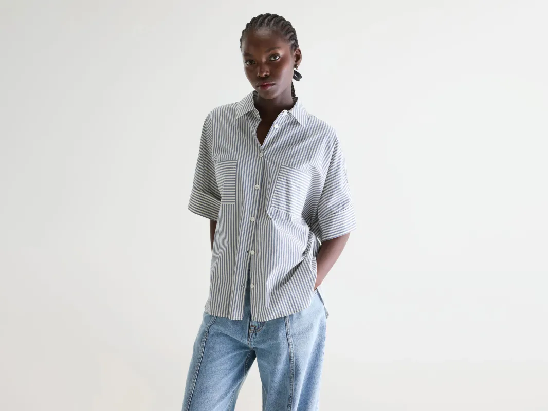 Jay short-sleeve shirt (261 / W / STRIPE B) sold by Bellerose