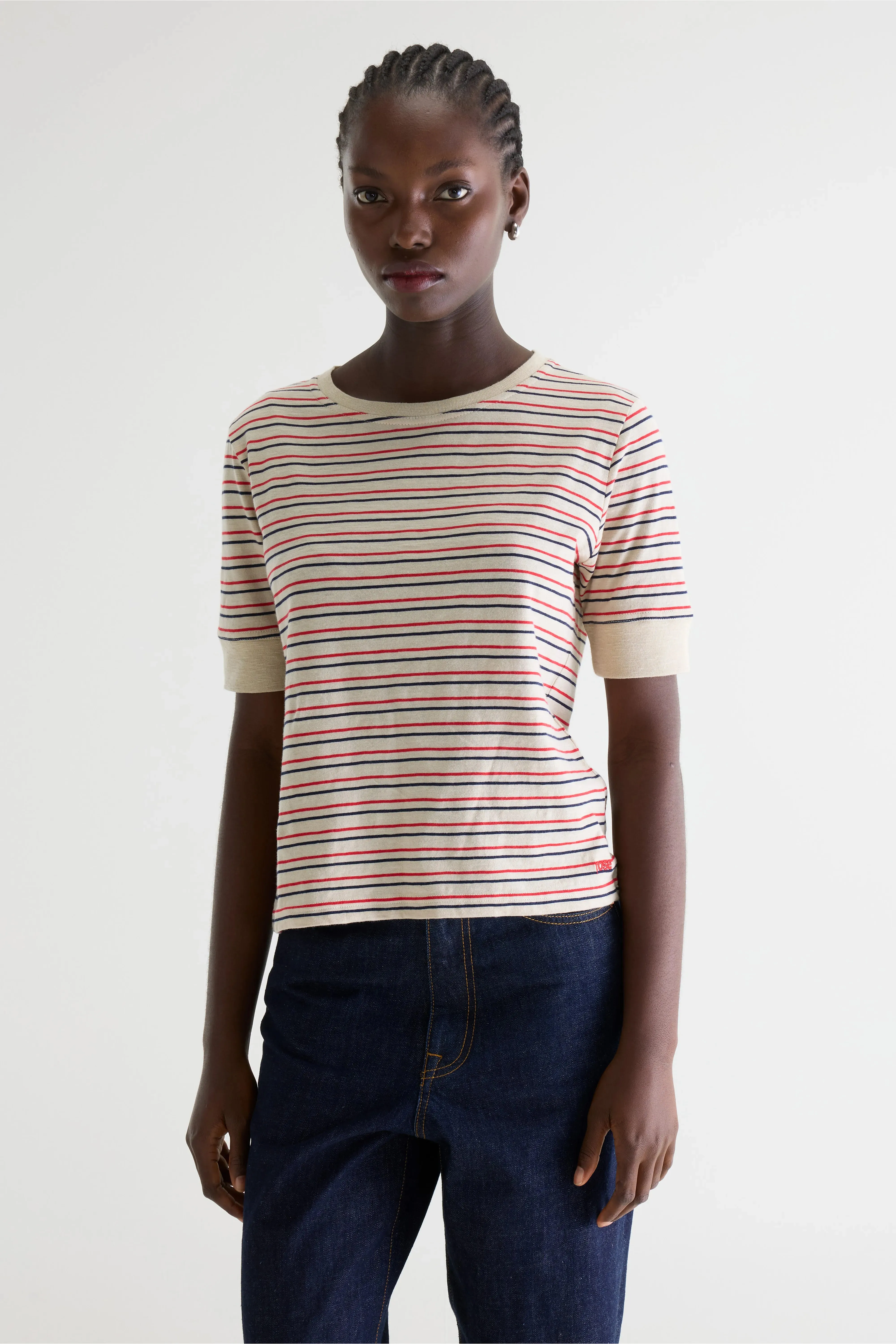 Cias slim striped t-shirt (261 / W / STRIPE A) sold by Bellerose product image thumbnail 2