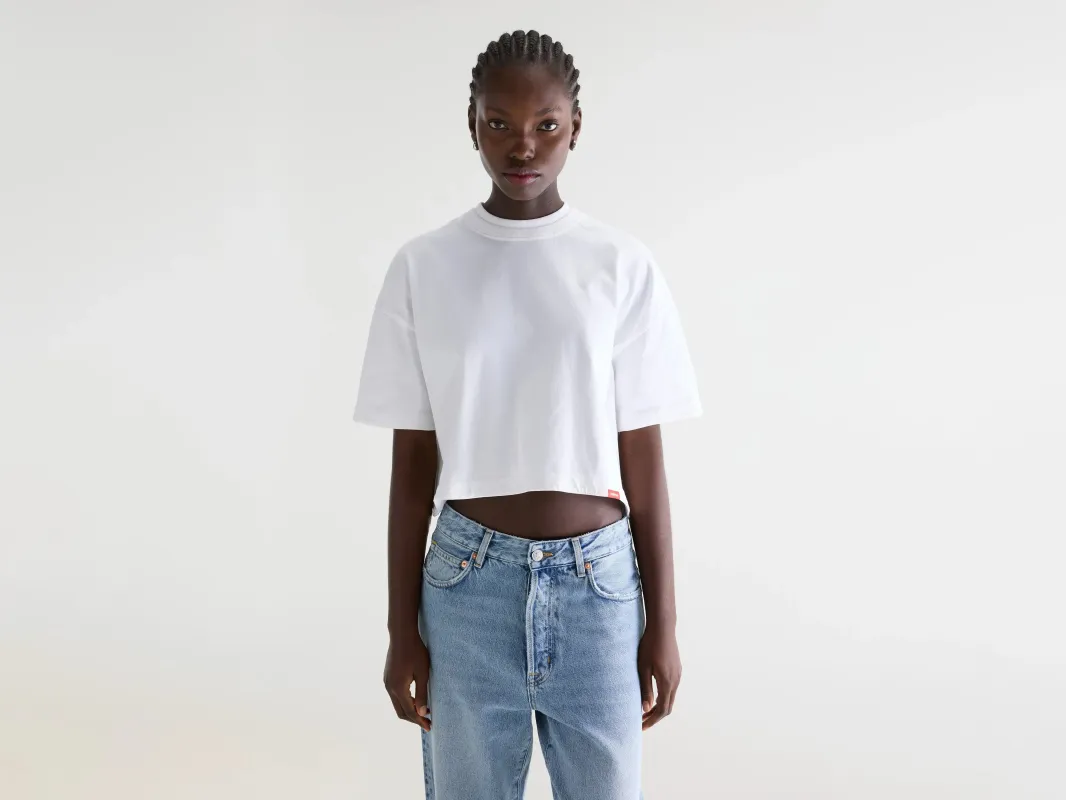 Fan cropped t-shirt (261 / W / WHITE) made by Bellerose